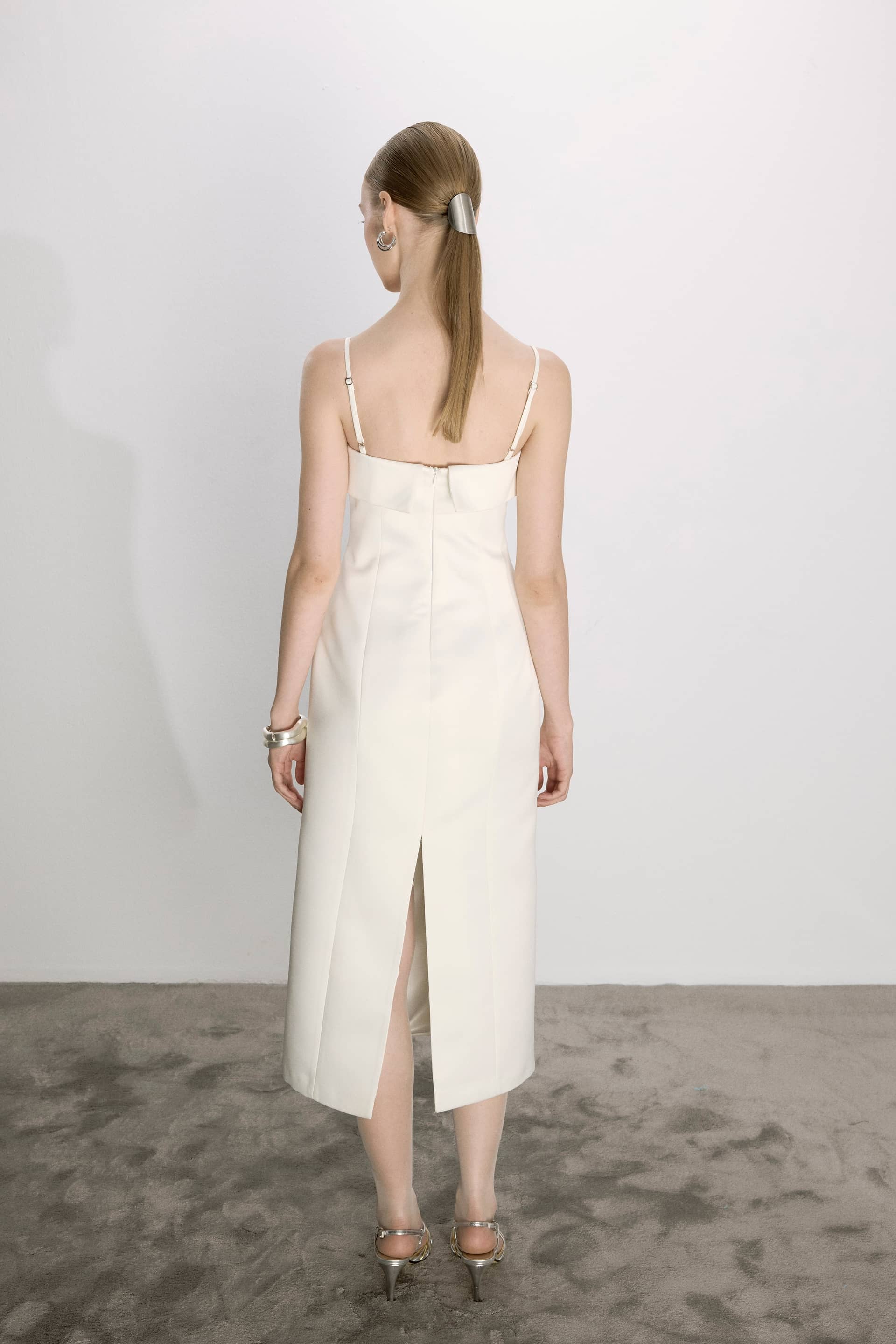 Gaia Long Dress In Vanilla Ice made by Nazli Ceren