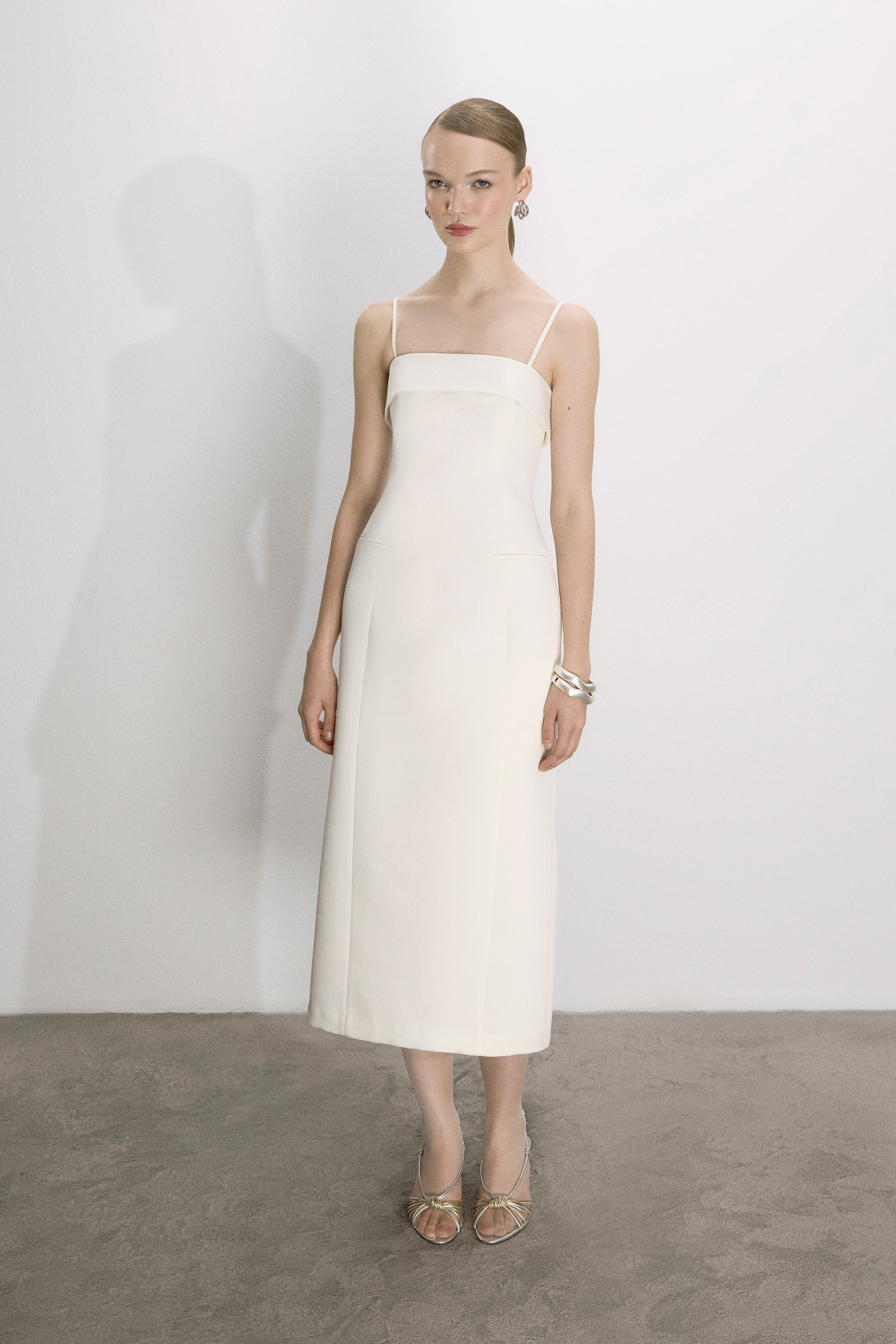 Gaia Long Dress In Vanilla Ice made by Nazli Ceren