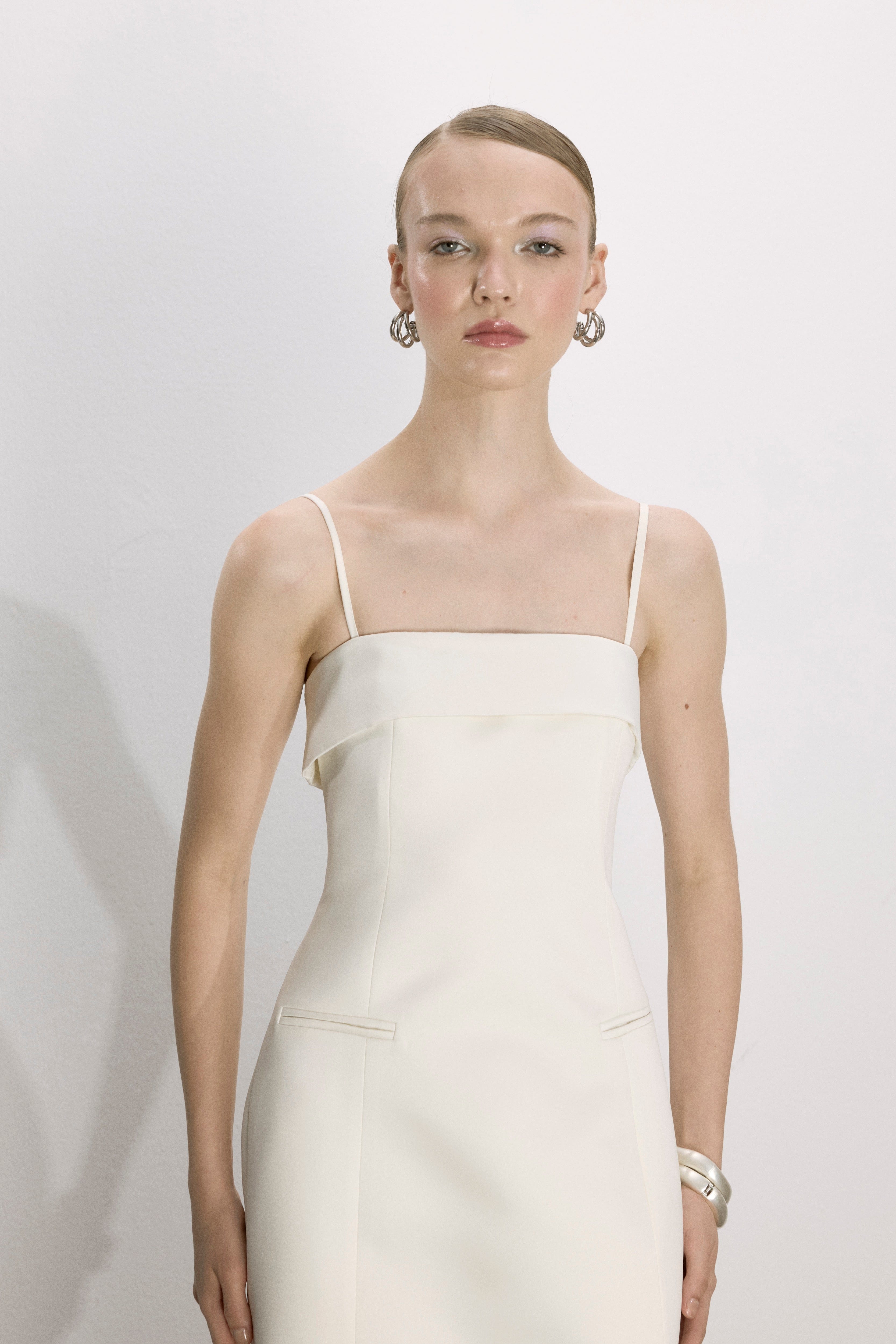 Gaia Long Dress In Vanilla Ice made by Nazli Ceren