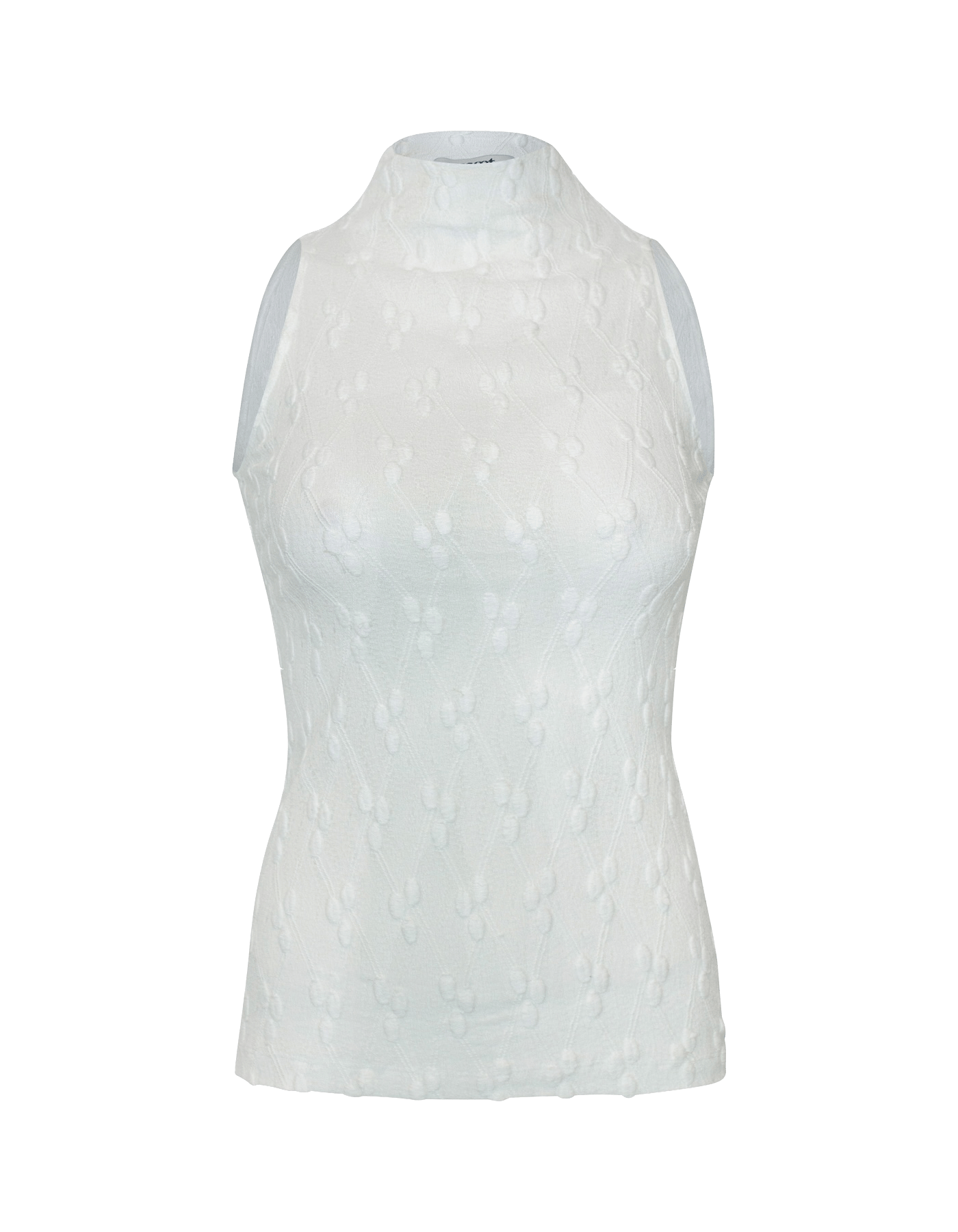 LUELLA White Knit Halter Top made by MAET