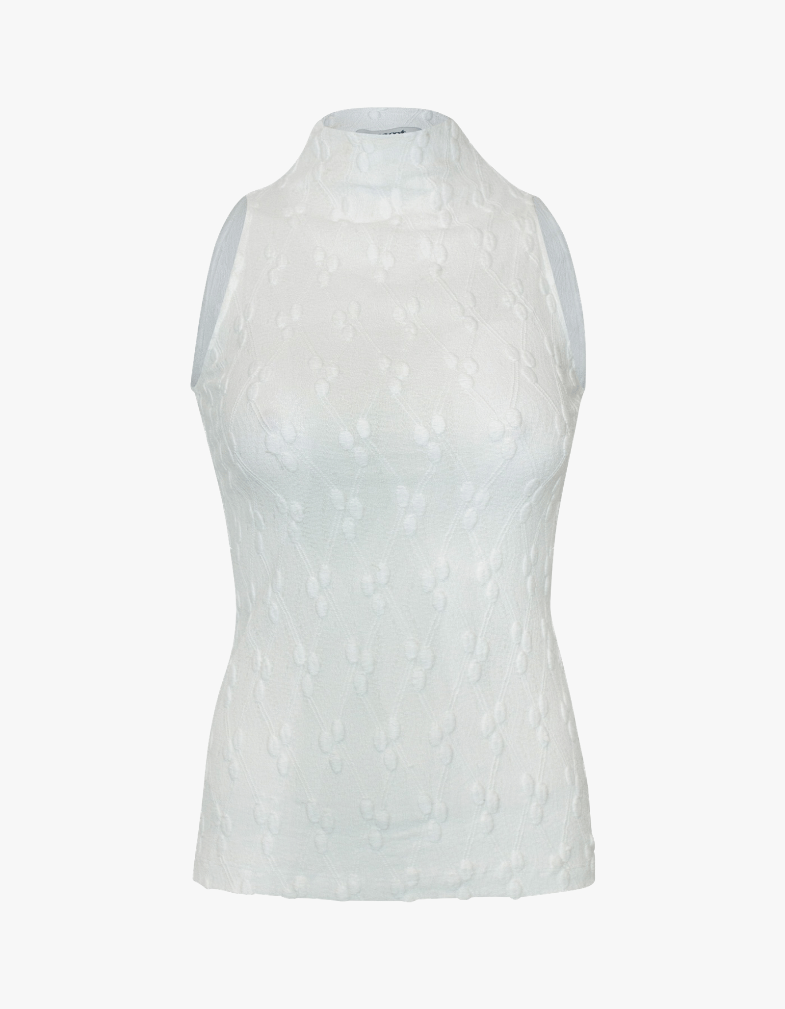 LUELLA White Knit Halter Top made by MAET