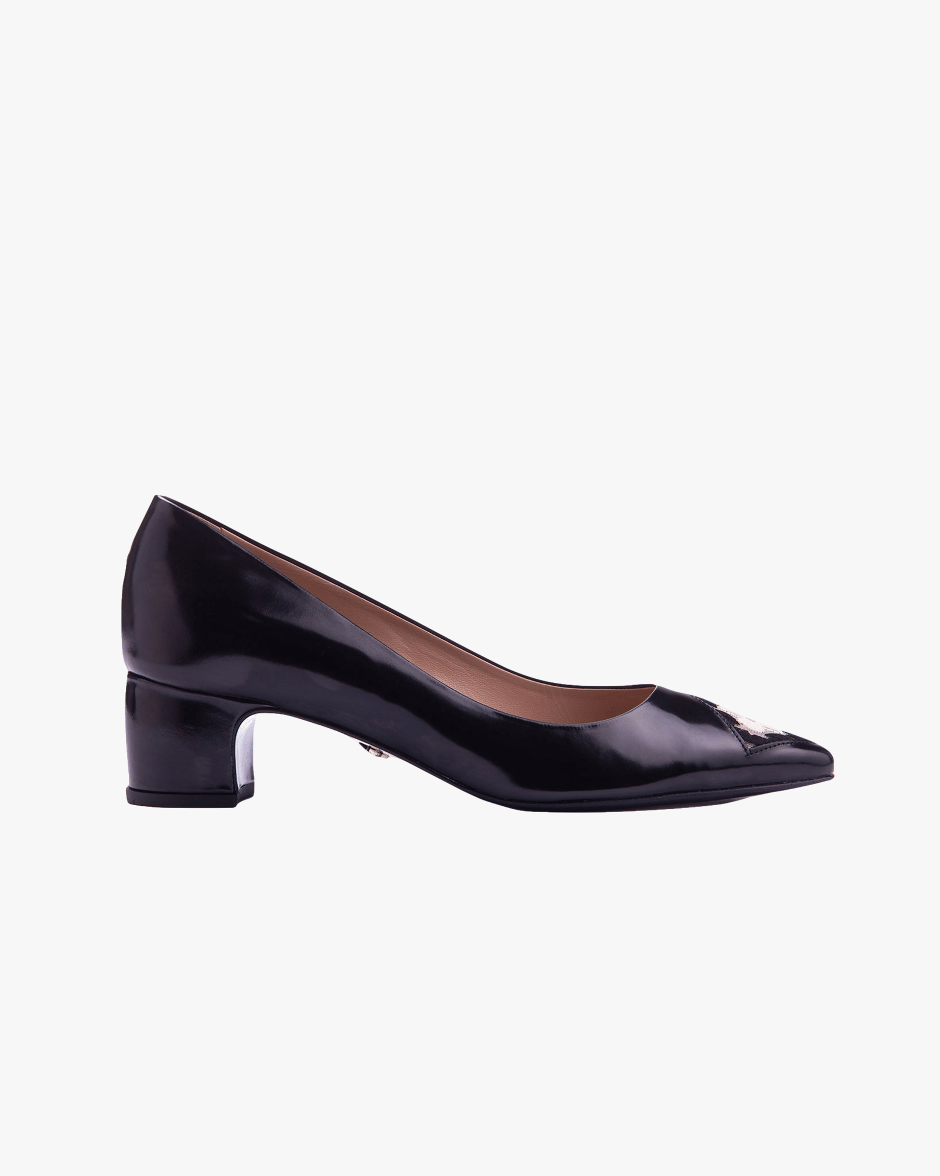Fiorellini Pump Leather 45 Black in Black made by ATANA