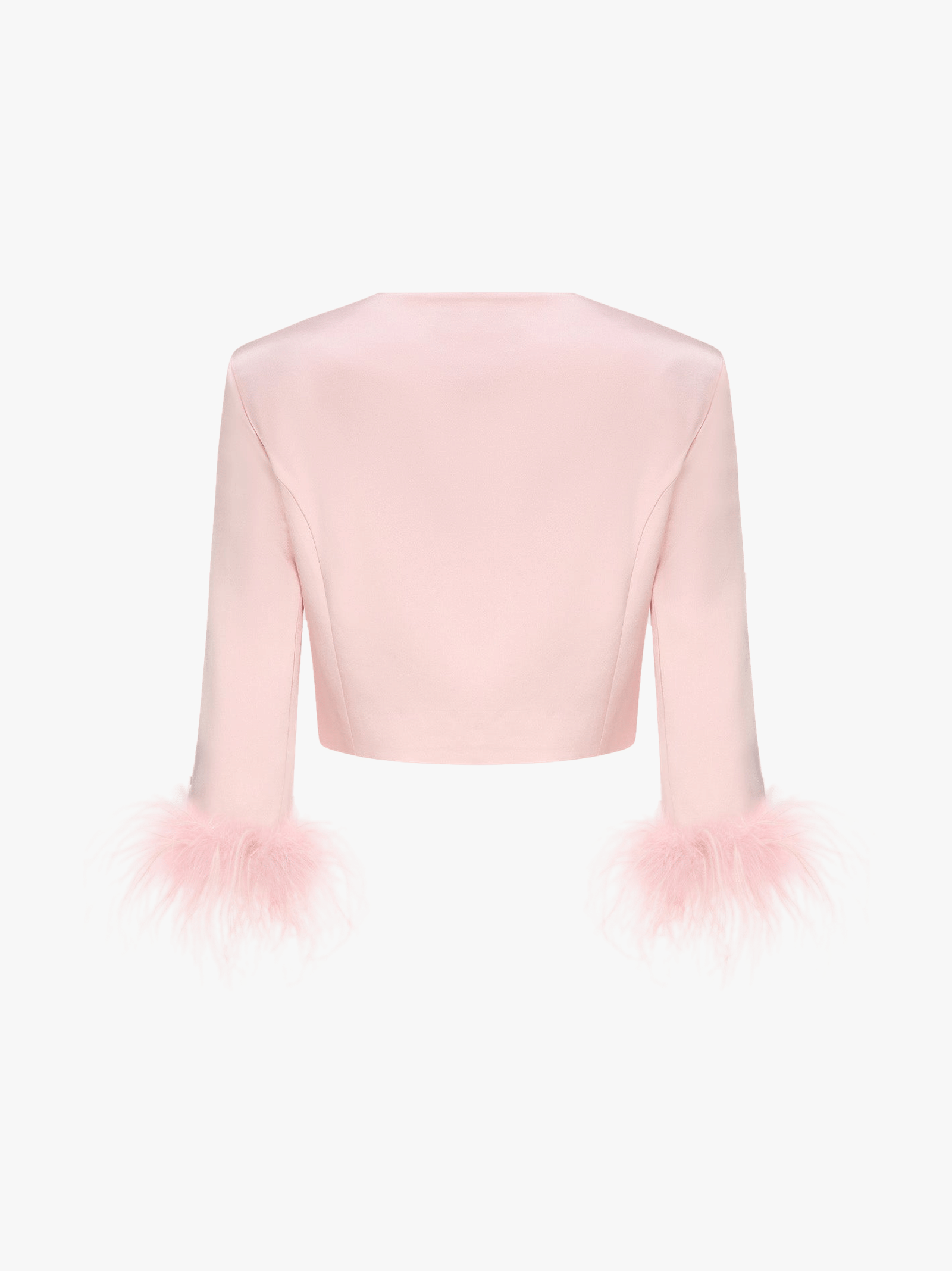 Ambre Satin Feather Top (Pink) made by Nana Jacqueline