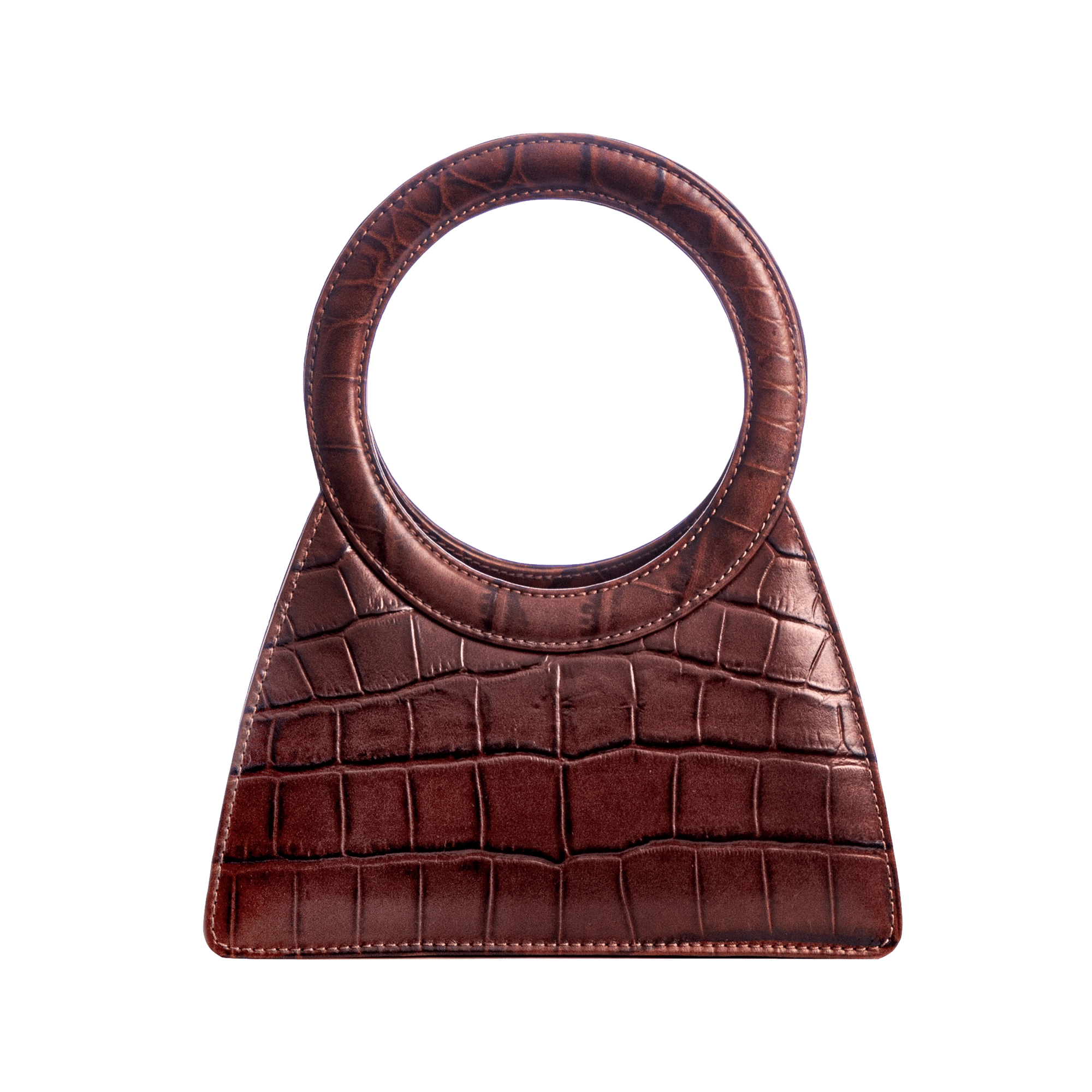 Aseela - Brown - Circular Top Handle made by ALIEL