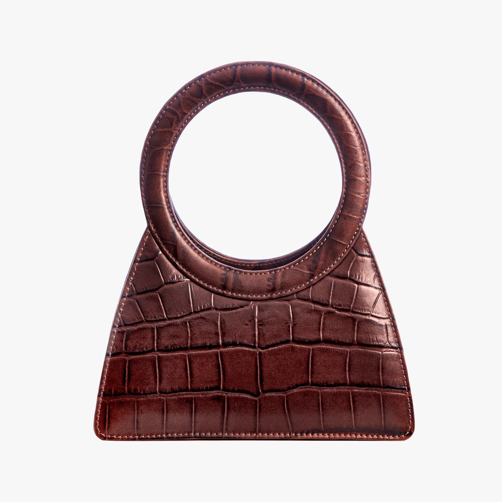 Aseela - Brown - Circular Top Handle made by ALIEL