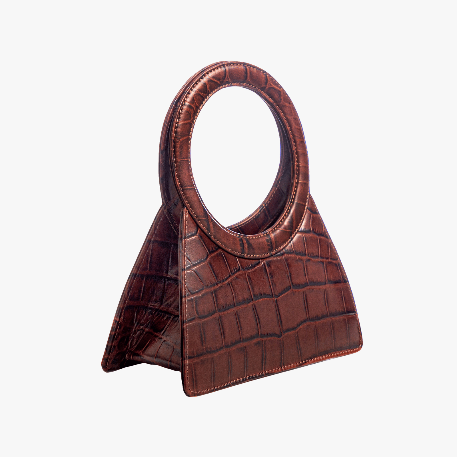 Aseela - Brown - Circular Top Handle made by ALIEL