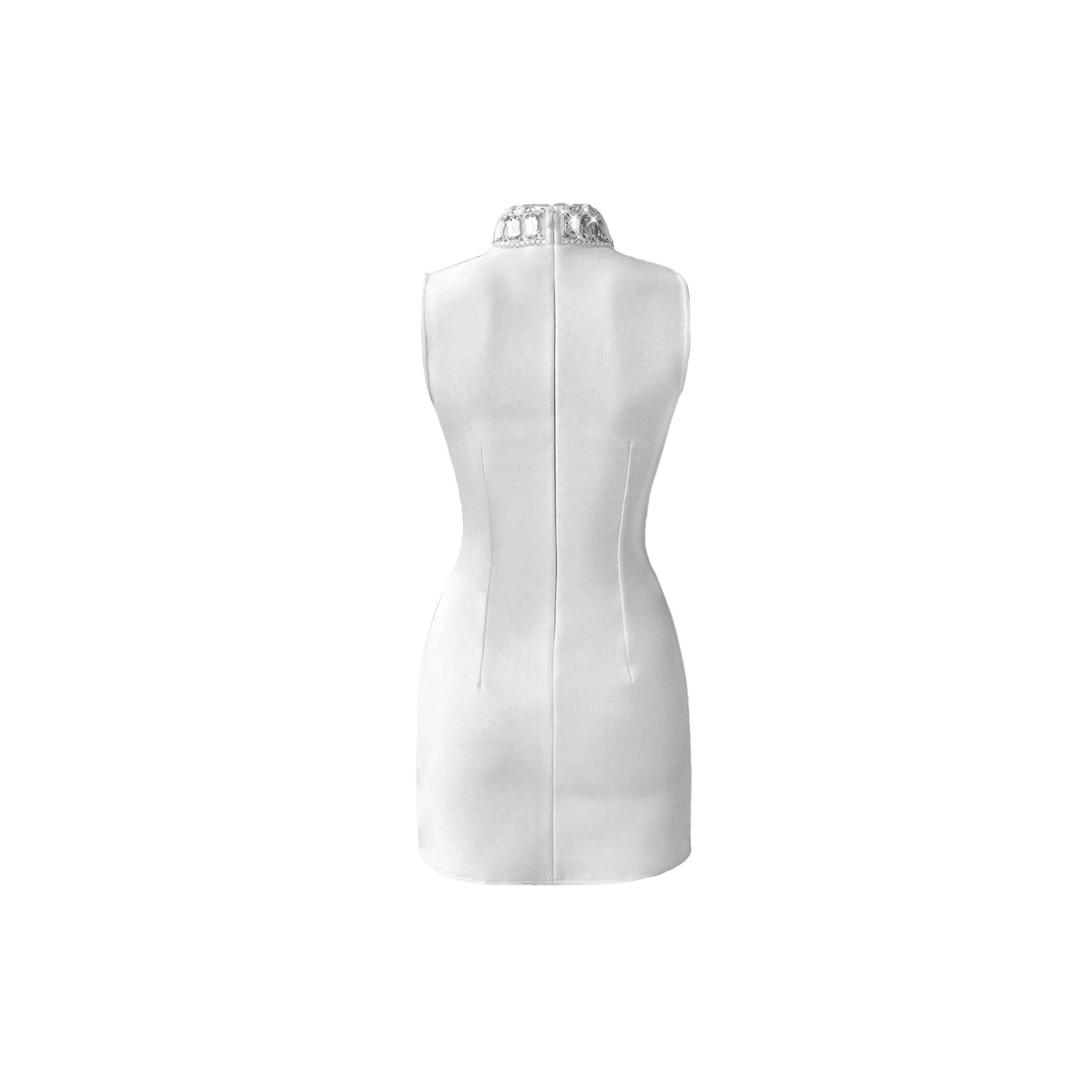 White Crystals Mini Dress made by Daniele Morena