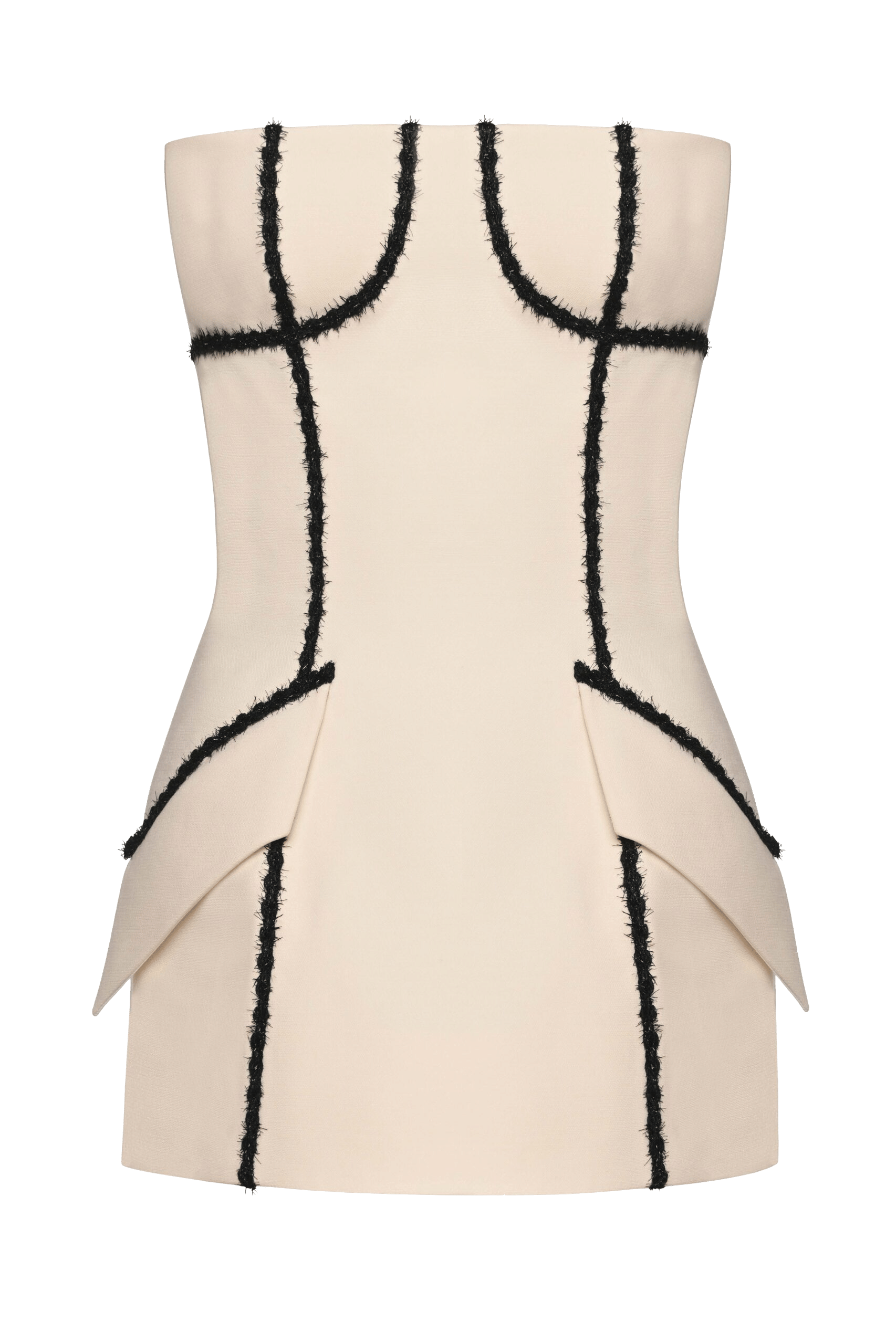 Fuzzy details corset made by Maria Kokhia