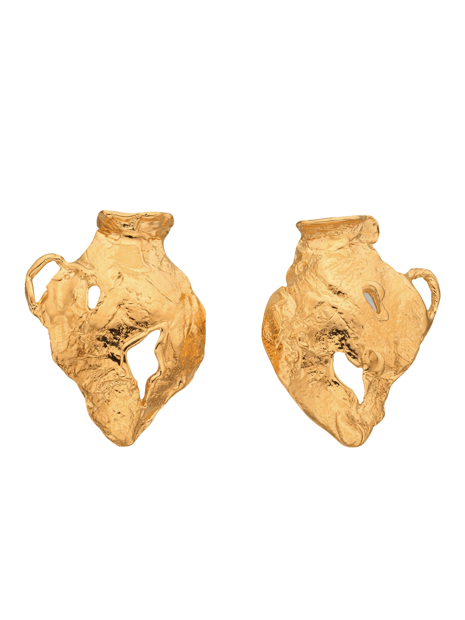 Vacation Amphora Earrings Gold in Gold made by Eva Remenyi