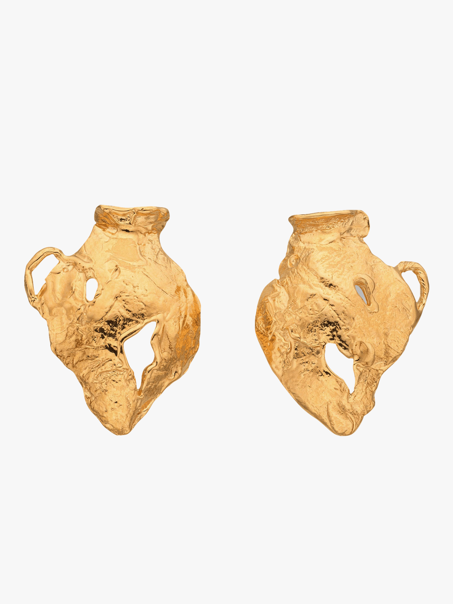 Vacation Amphora Earrings Gold in Gold made by Eva Remenyi