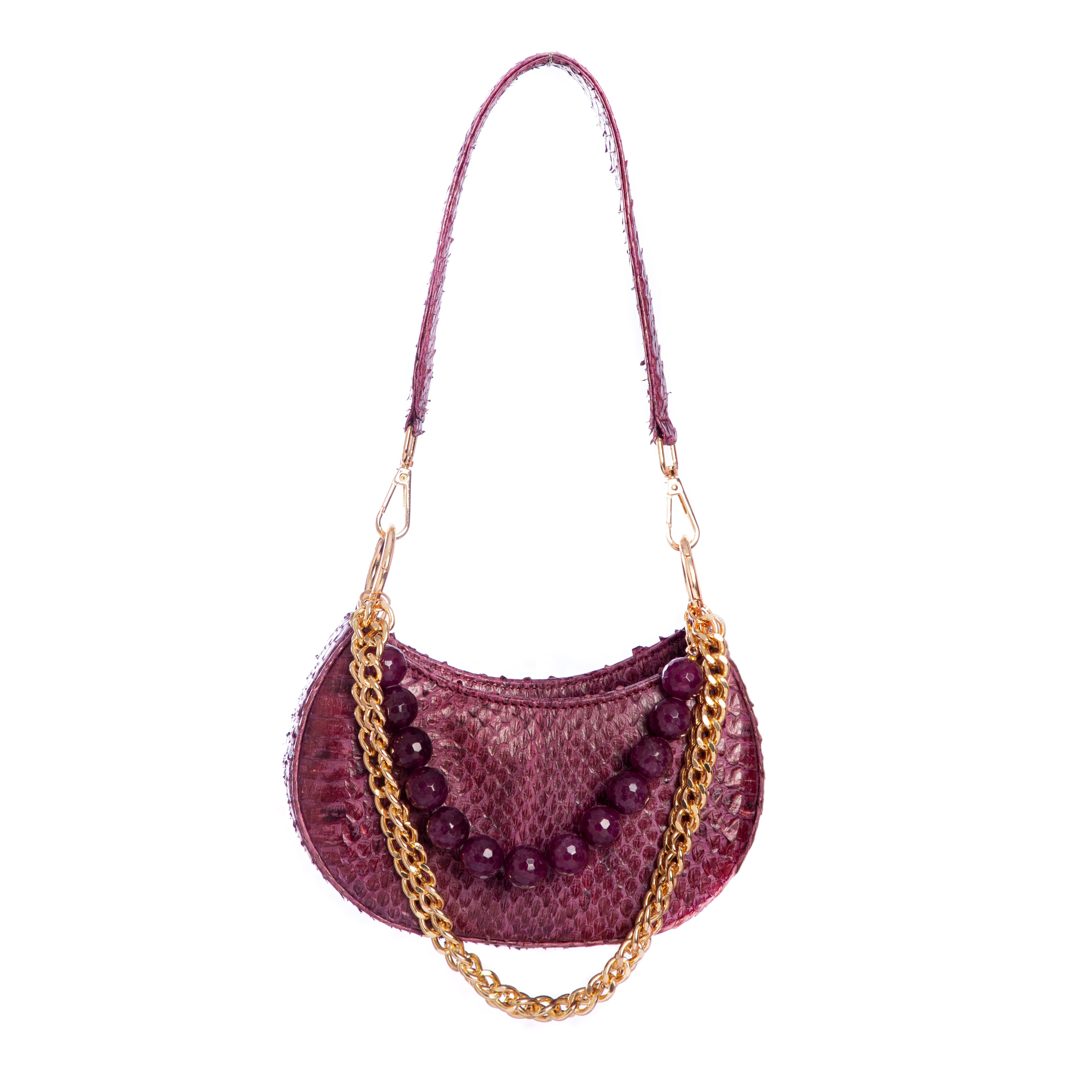 Basita - Aubergine - Hand Bag made by ALIEL
