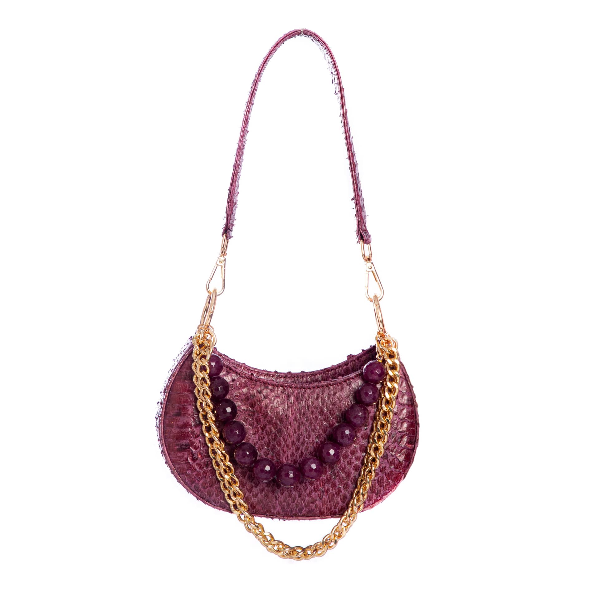 Basita - Aubergine - Hand Bag made by ALIEL