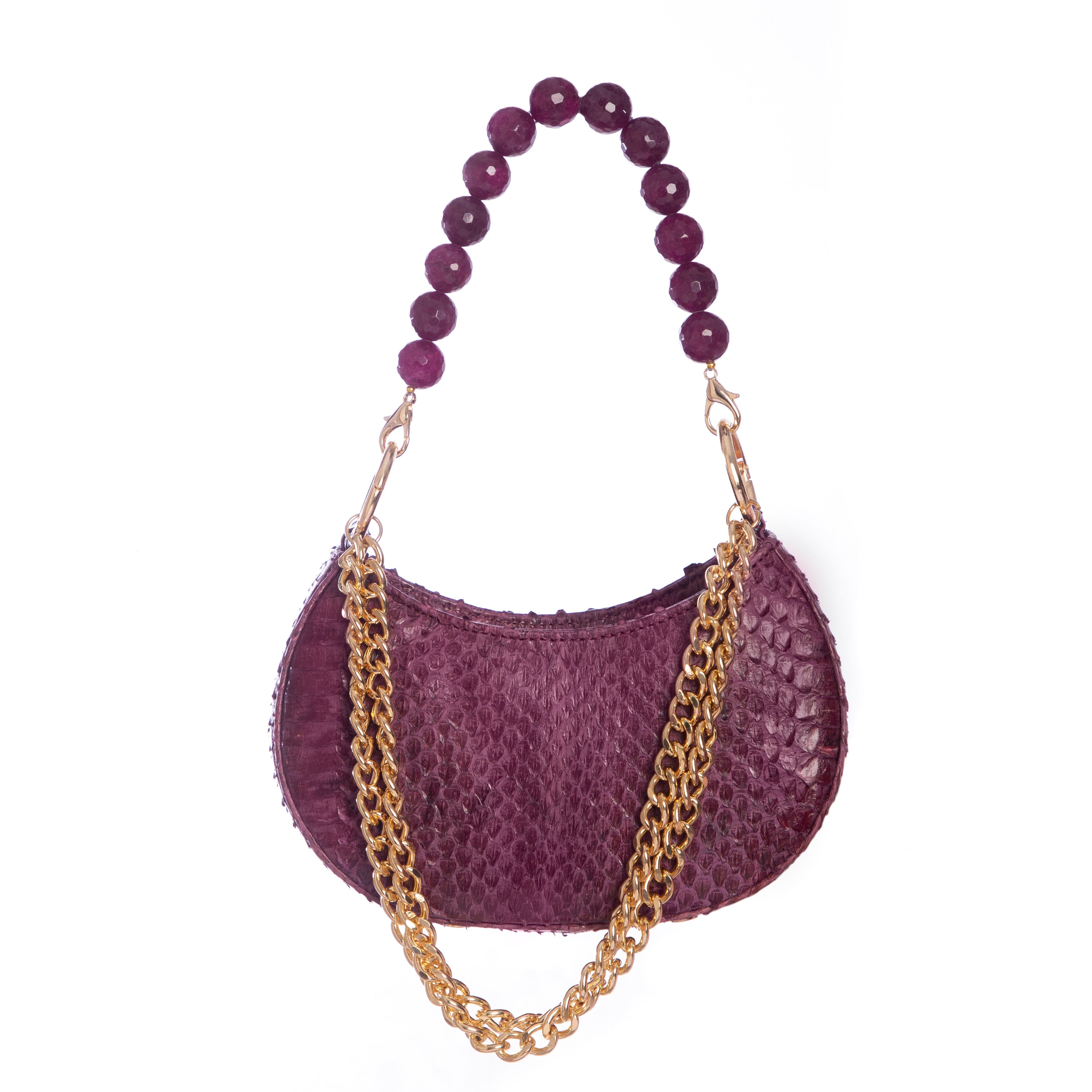 Basita - Aubergine - Hand Bag made by ALIEL