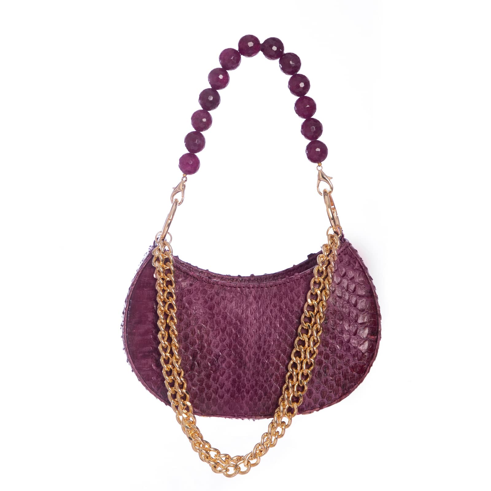 Basita - Aubergine - Hand Bag made by ALIEL