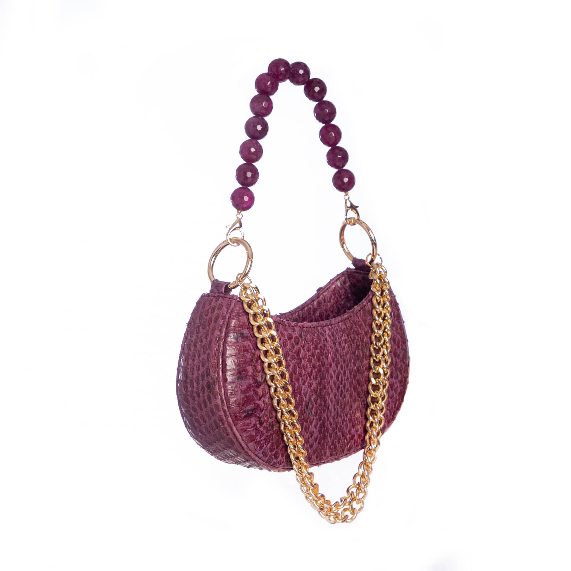 Basita - Aubergine - Hand Bag made by ALIEL