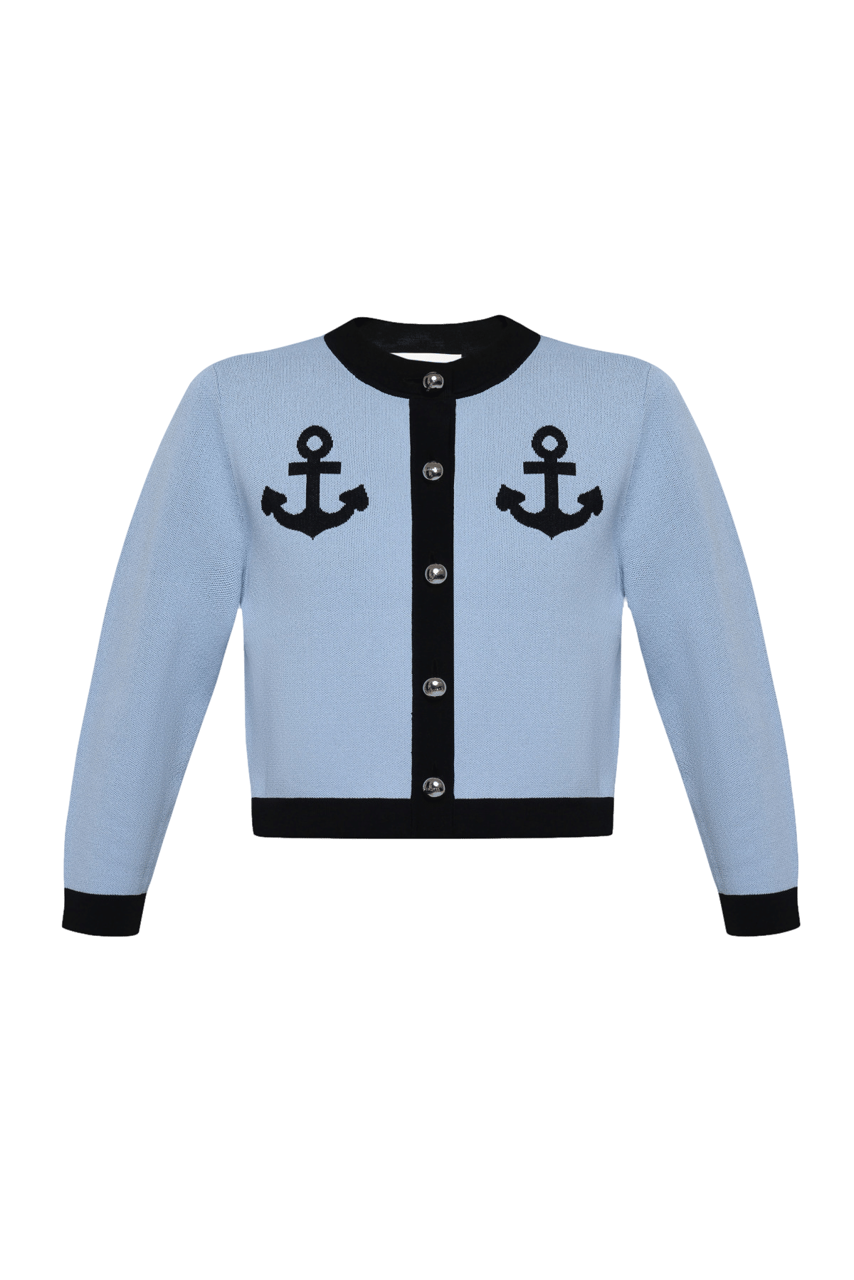 KNIT CARDIGAN in Blue made by KEBURIA