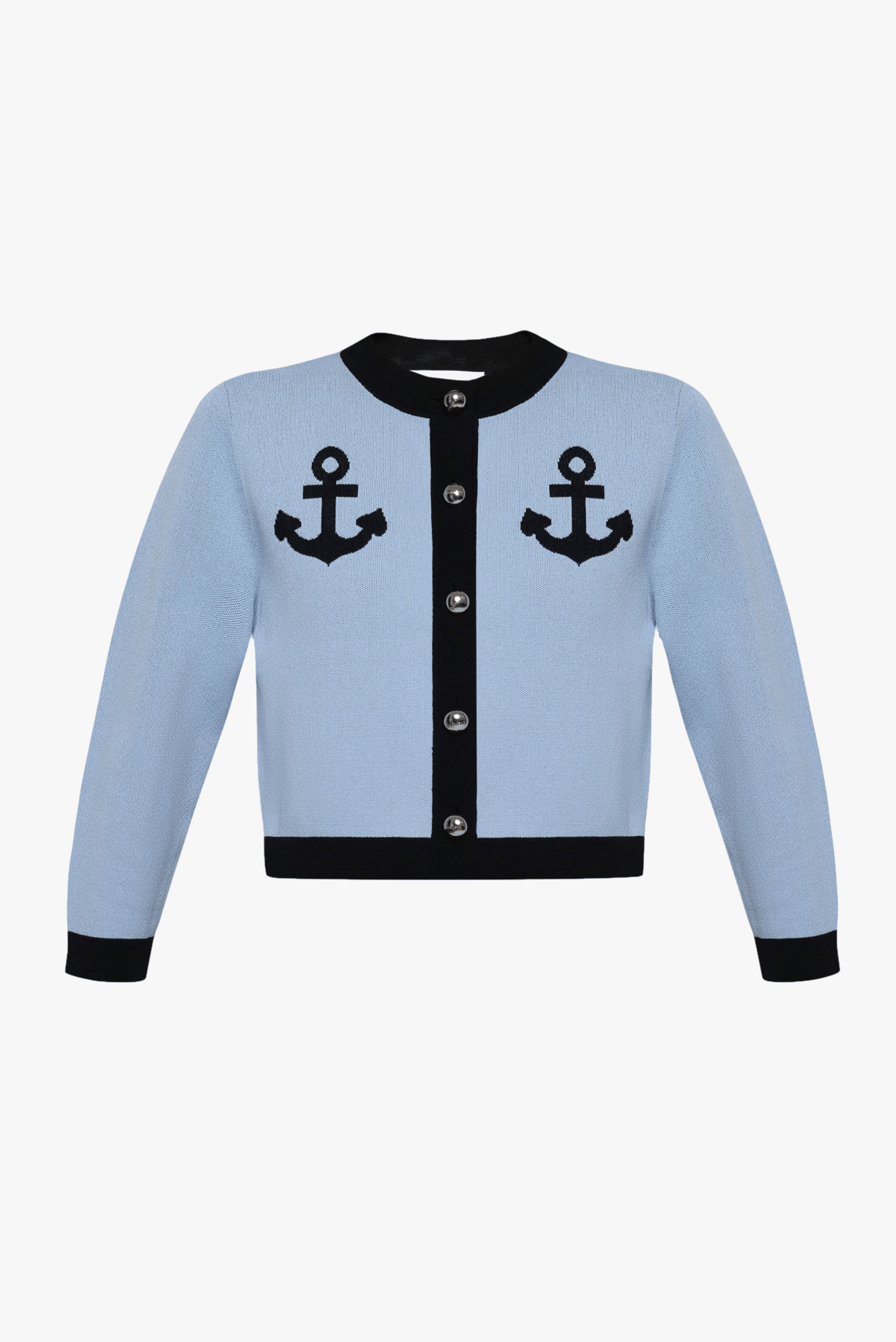 KNIT CARDIGAN in Blue made by KEBURIA