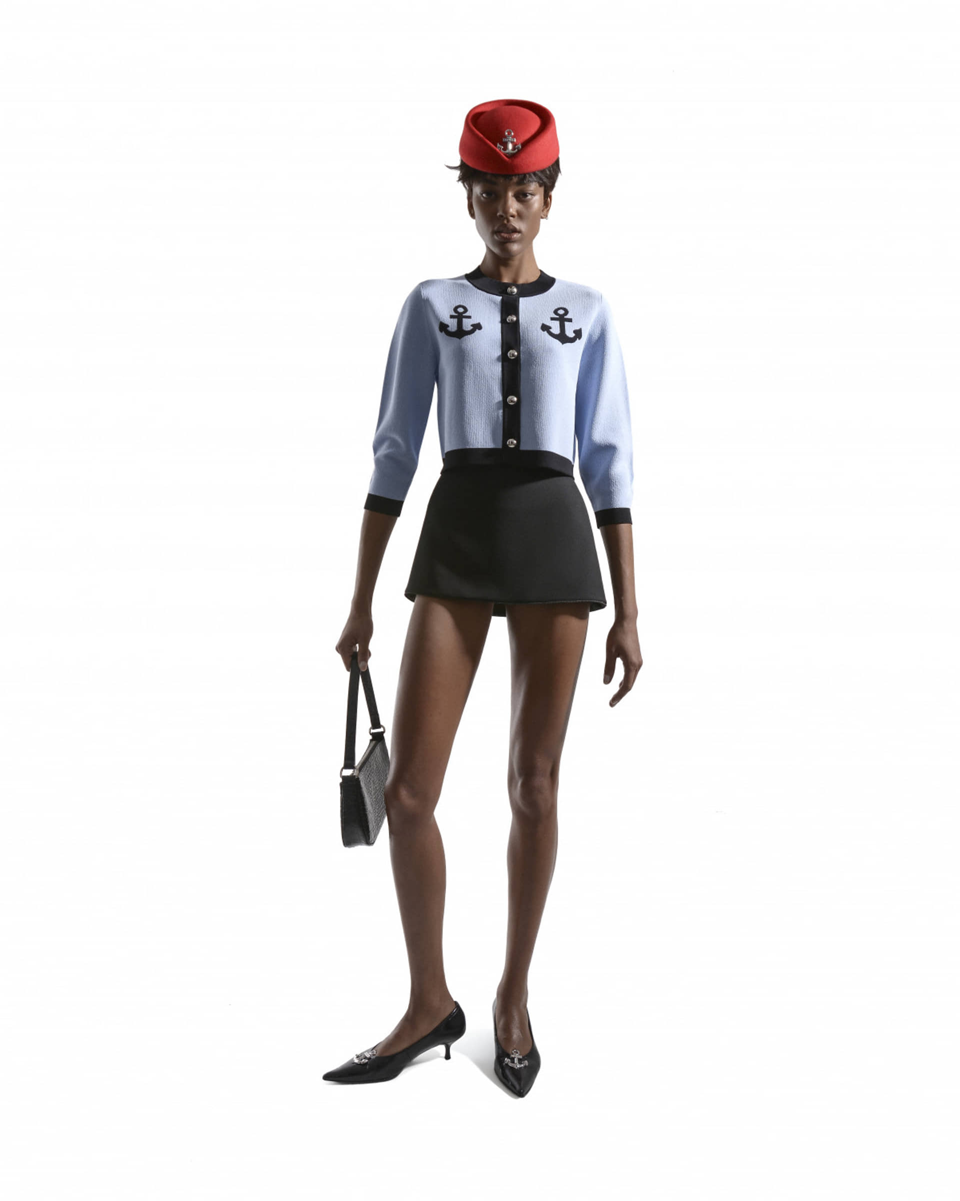 KNIT CARDIGAN in Blue made by KEBURIA