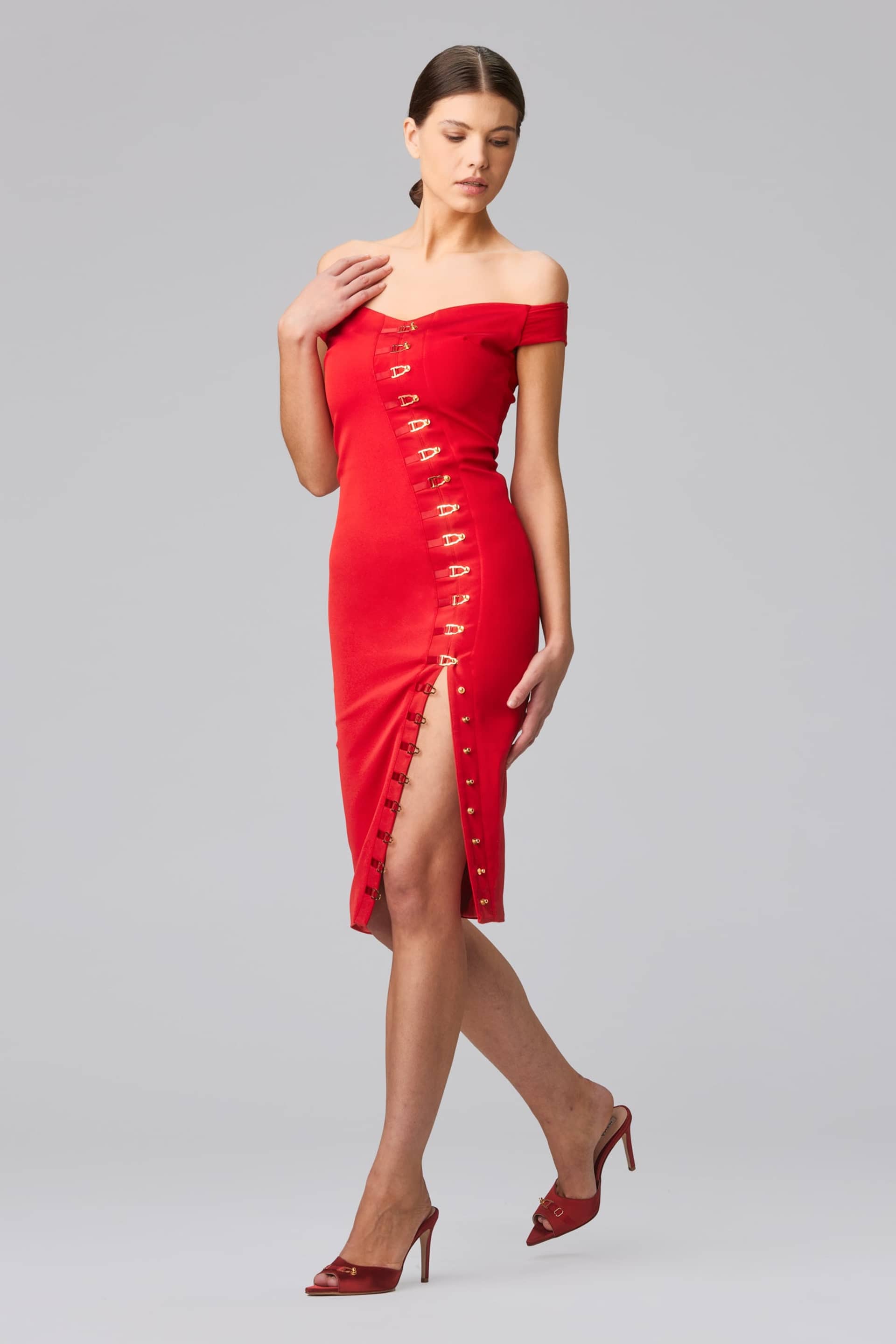 Ivy Dress Red made by MURMUR