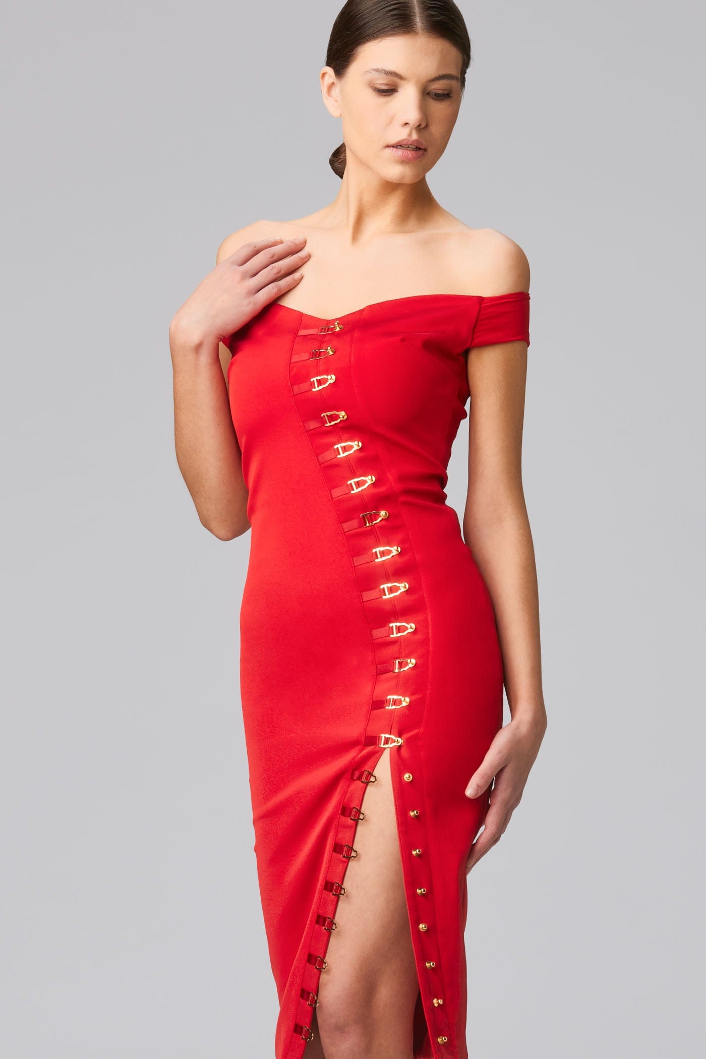 Ivy Dress Red made by MURMUR