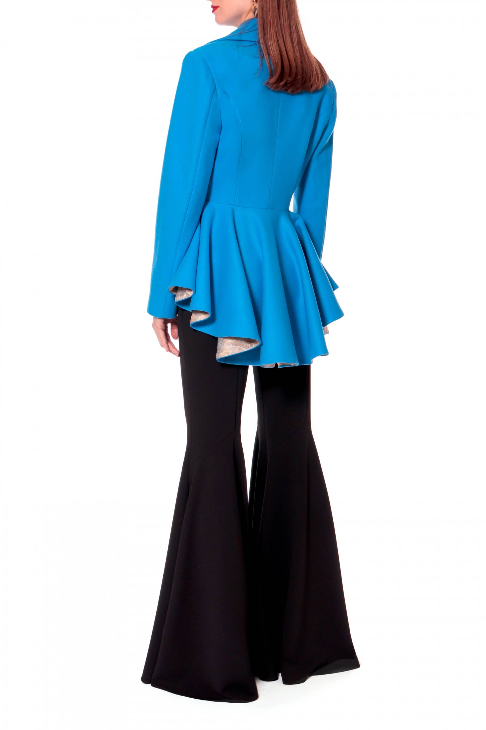 Coat Ingrid French Blue in Blue made by HALEWSKI