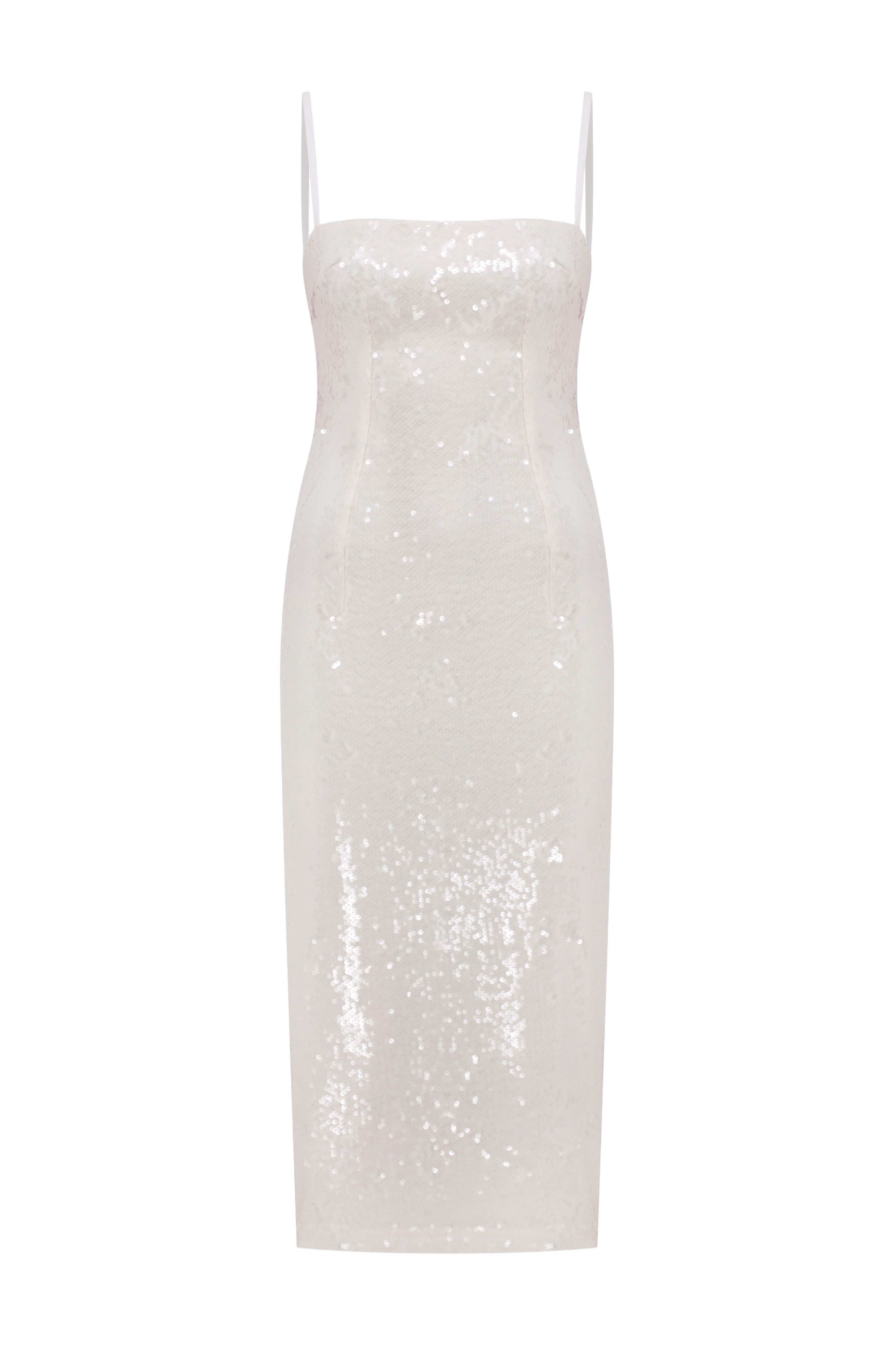 Miles Sequin Dress In Cloud Cream made by Nazli Ceren
