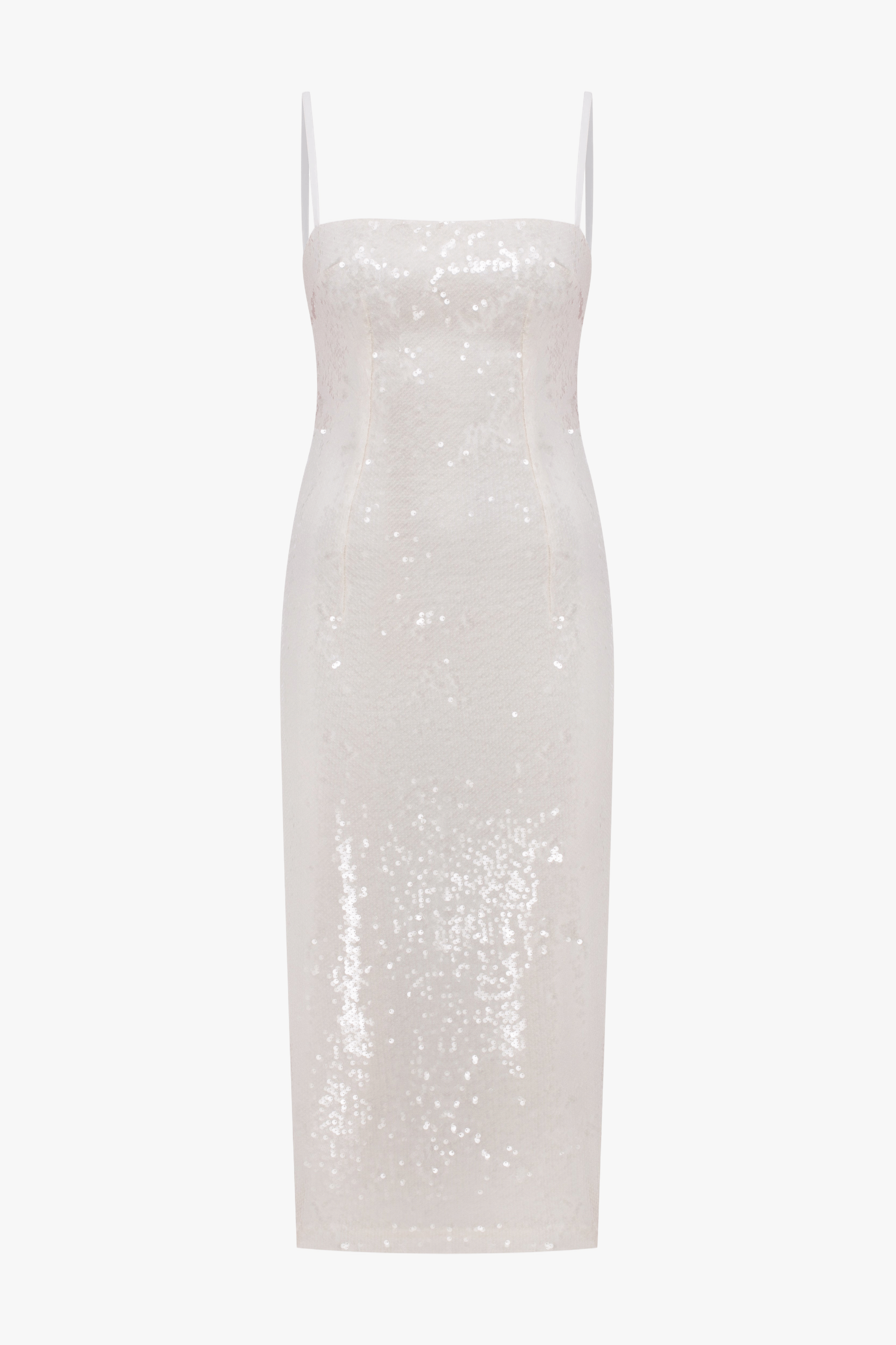 Miles Sequin Dress In Cloud Cream made by Nazli Ceren