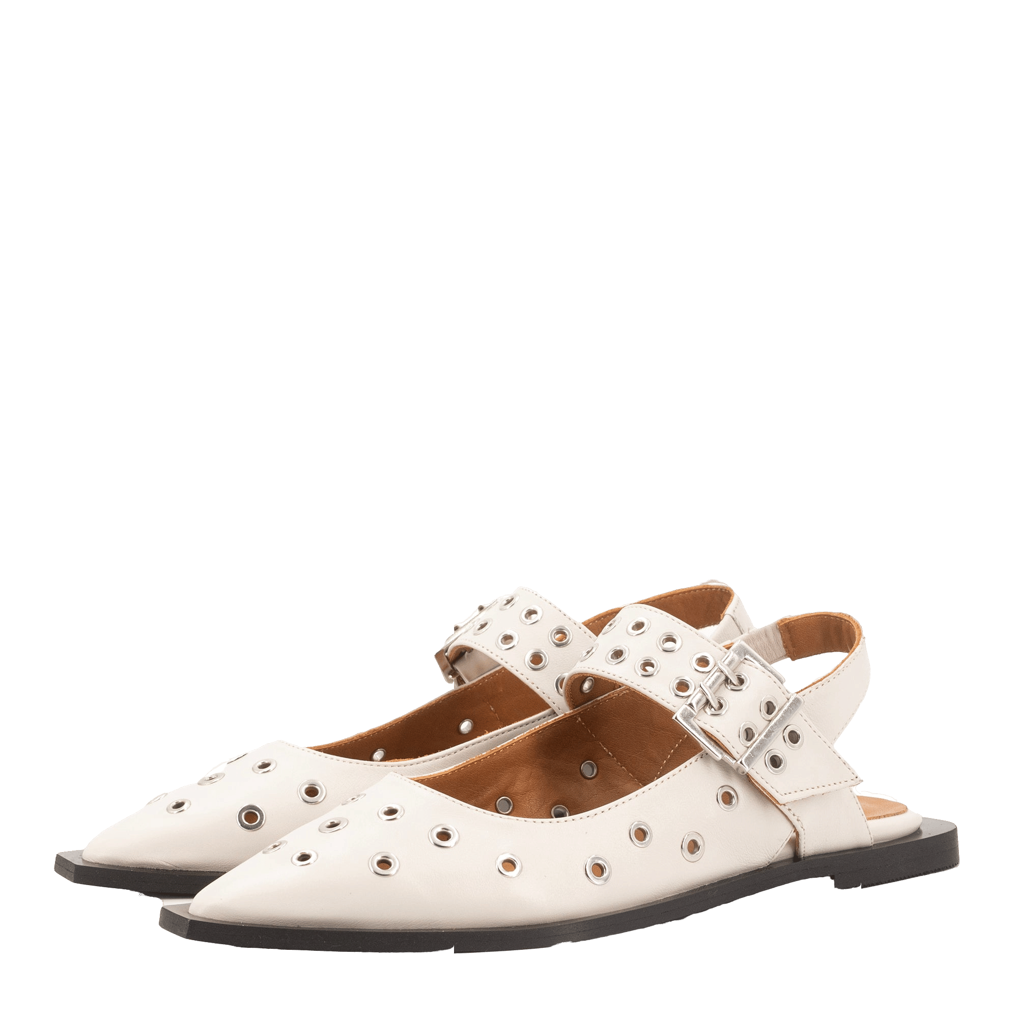 CASANDRA OFF-WHITE BALLERINAS made by Toral