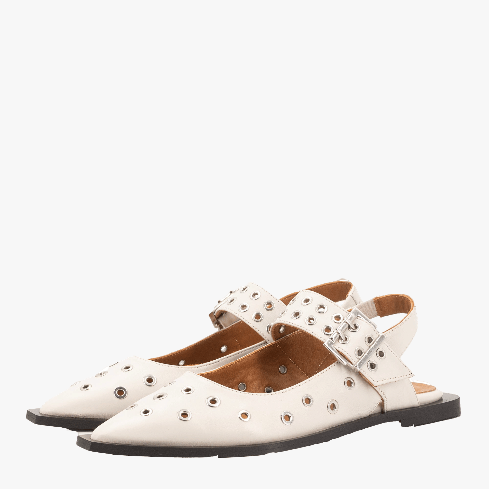 CASANDRA OFF-WHITE BALLERINAS made by Toral