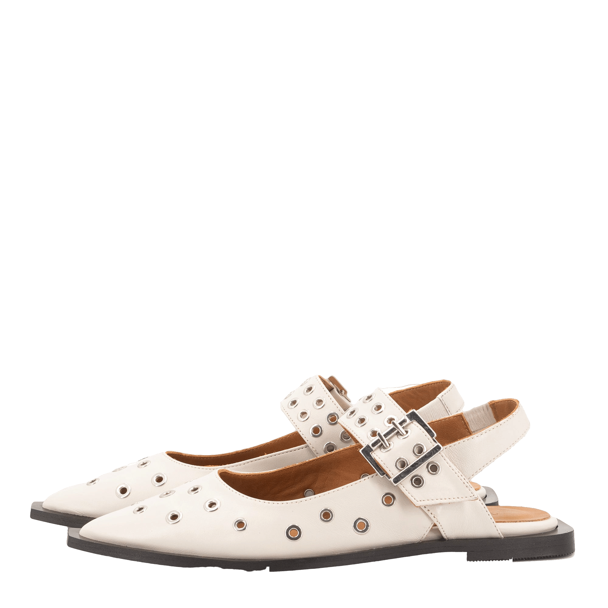 CASANDRA OFF-WHITE BALLERINAS made by Toral