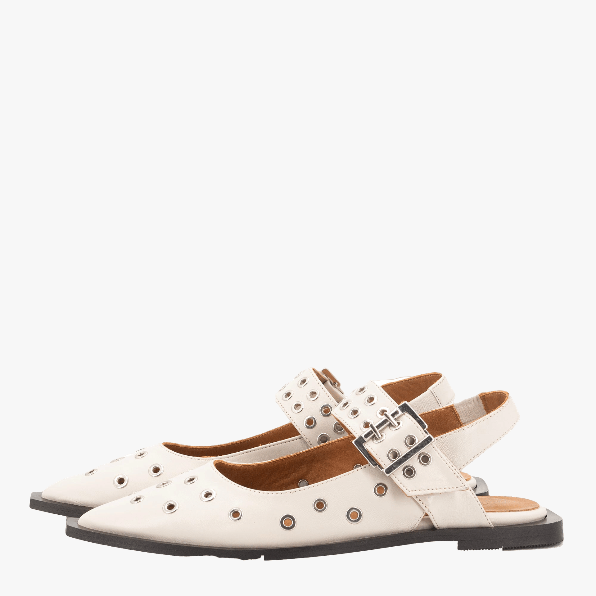 CASANDRA OFF-WHITE BALLERINAS made by Toral