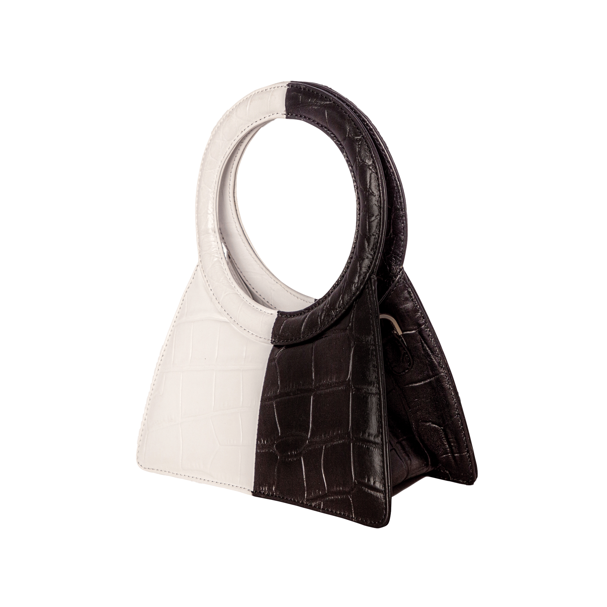Aseela - Black X White - Circular Top Handle made by ALIEL