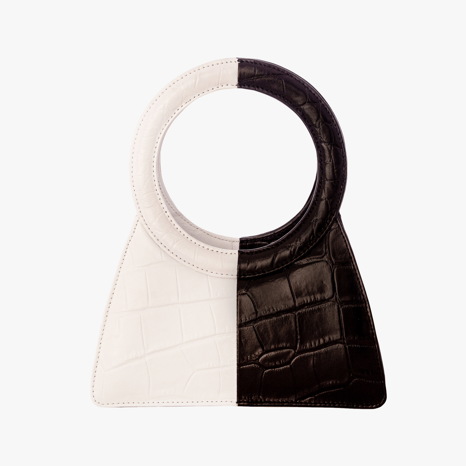 Aseela - Black X White - Circular Top Handle made by ALIEL