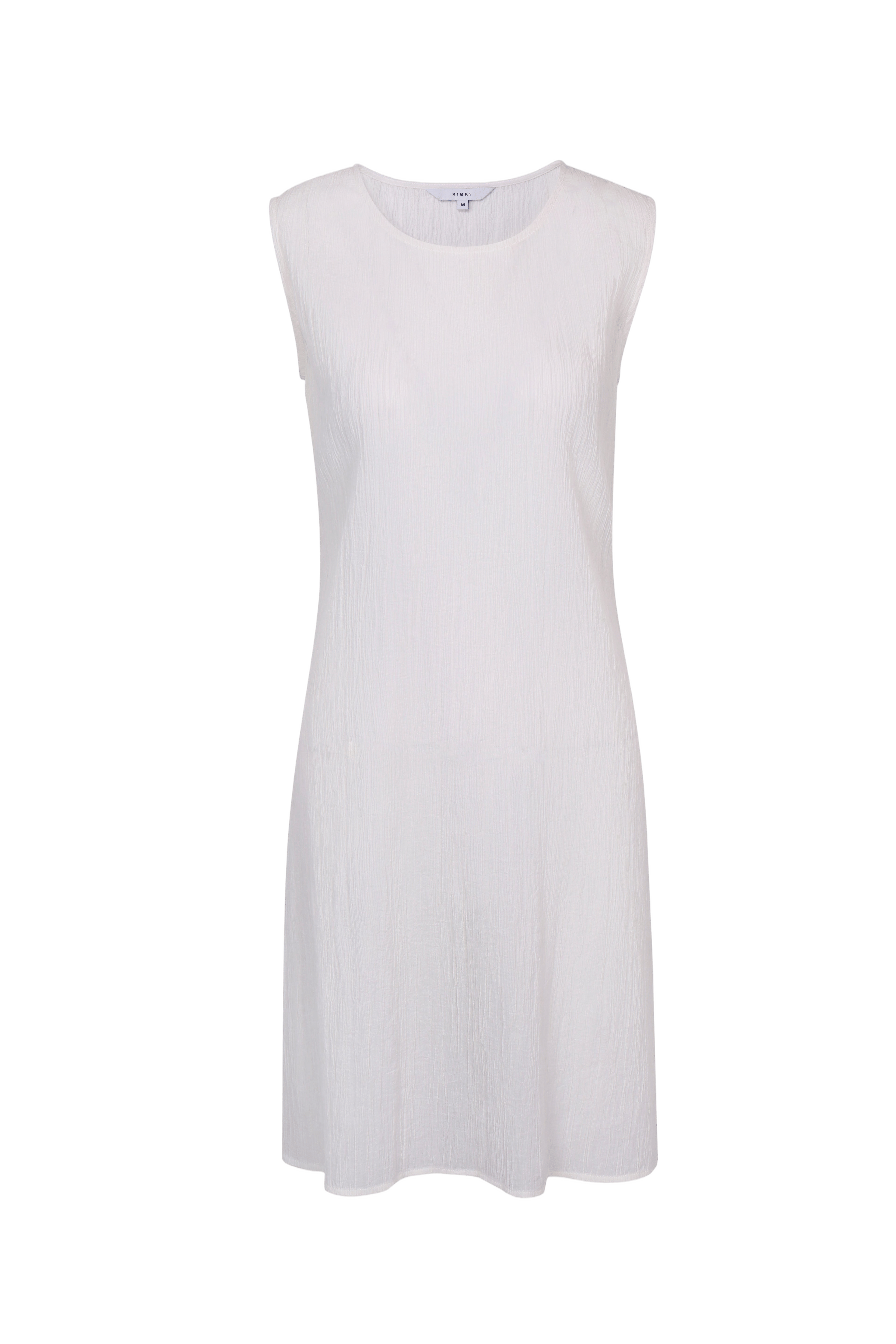 WRINKLED TEXTURE COTTON MINI DRESS made by YIBRI