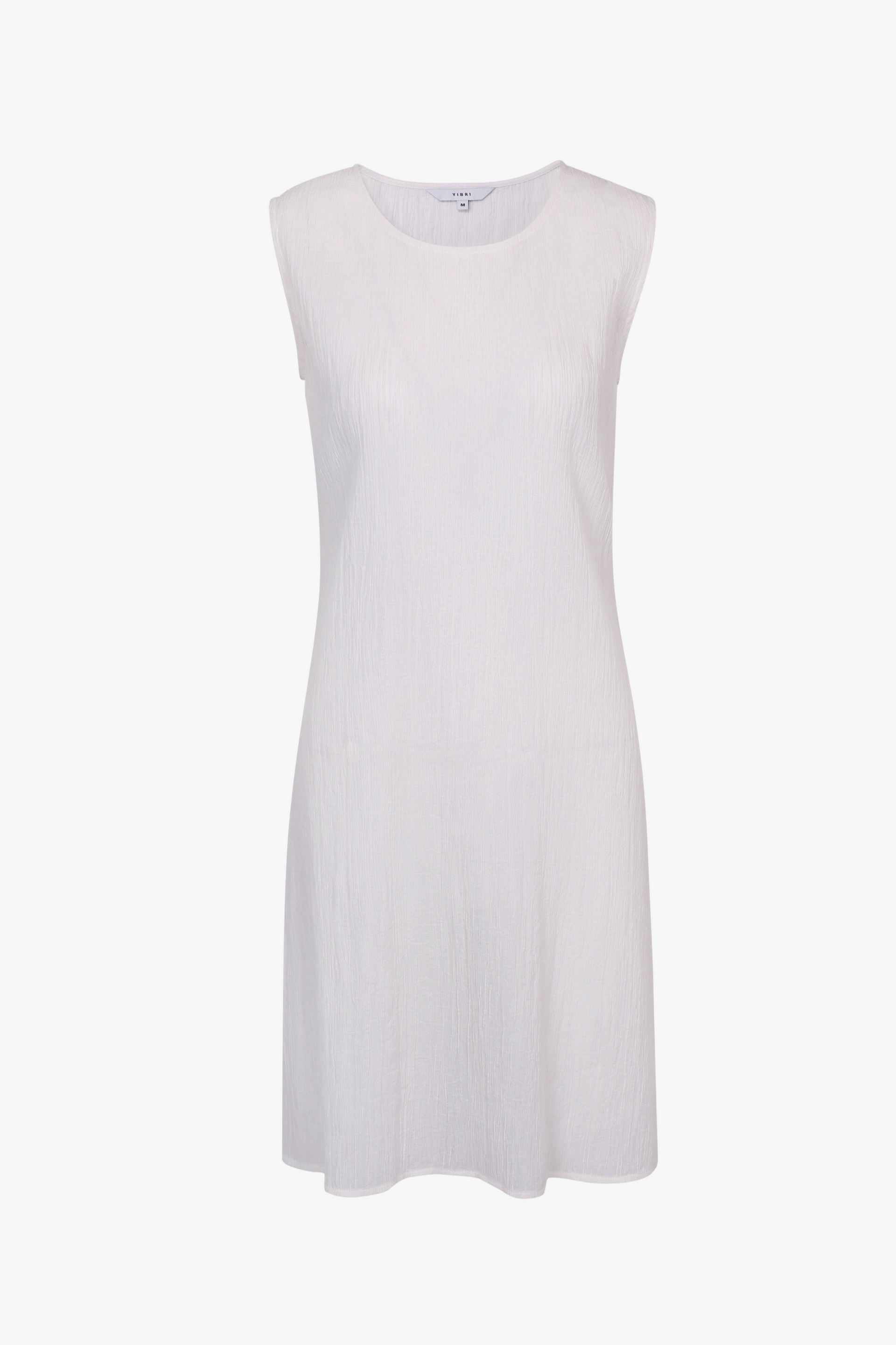 WRINKLED TEXTURE COTTON MINI DRESS made by YIBRI