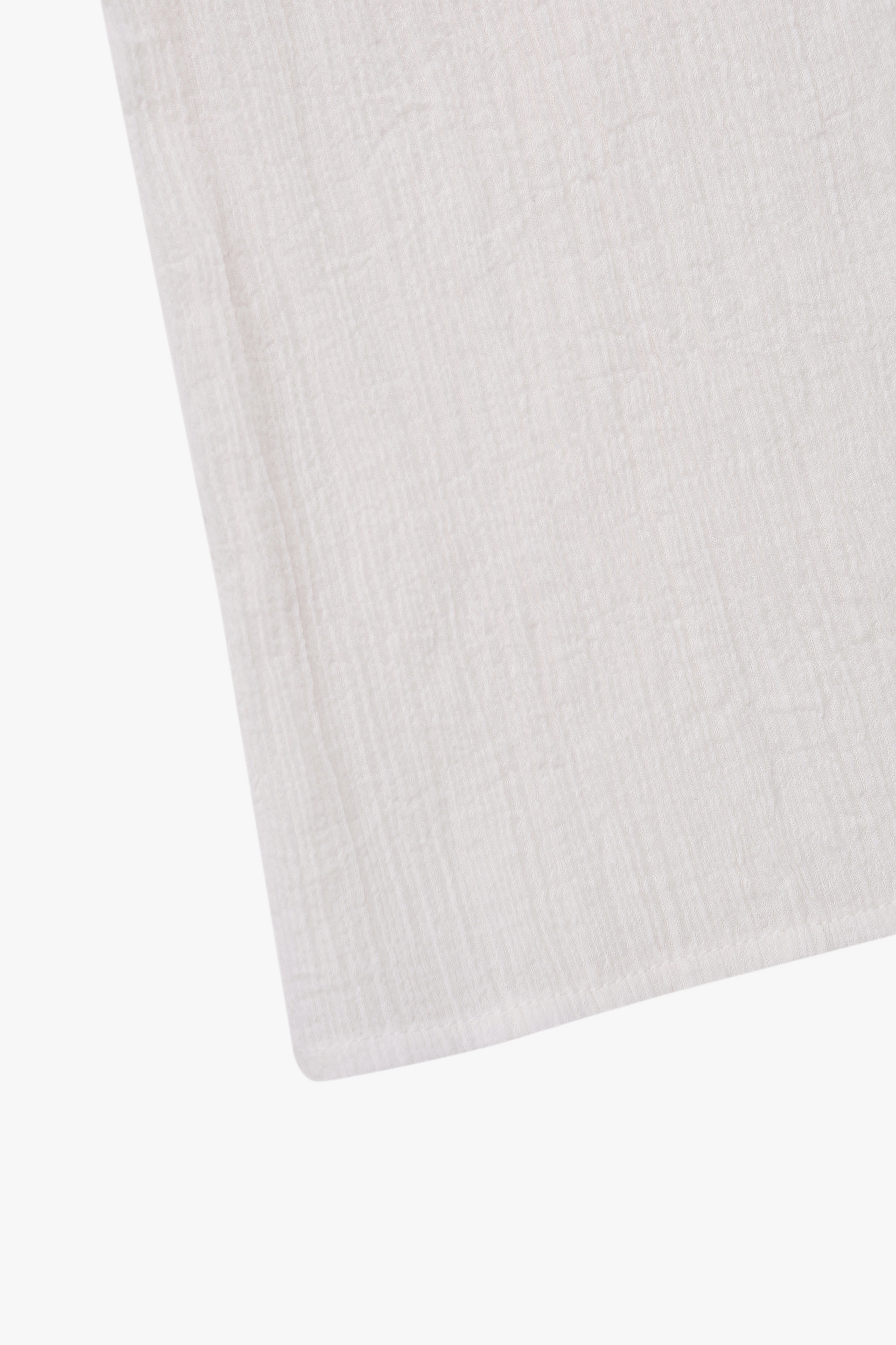 WRINKLED TEXTURE COTTON MINI DRESS made by YIBRI