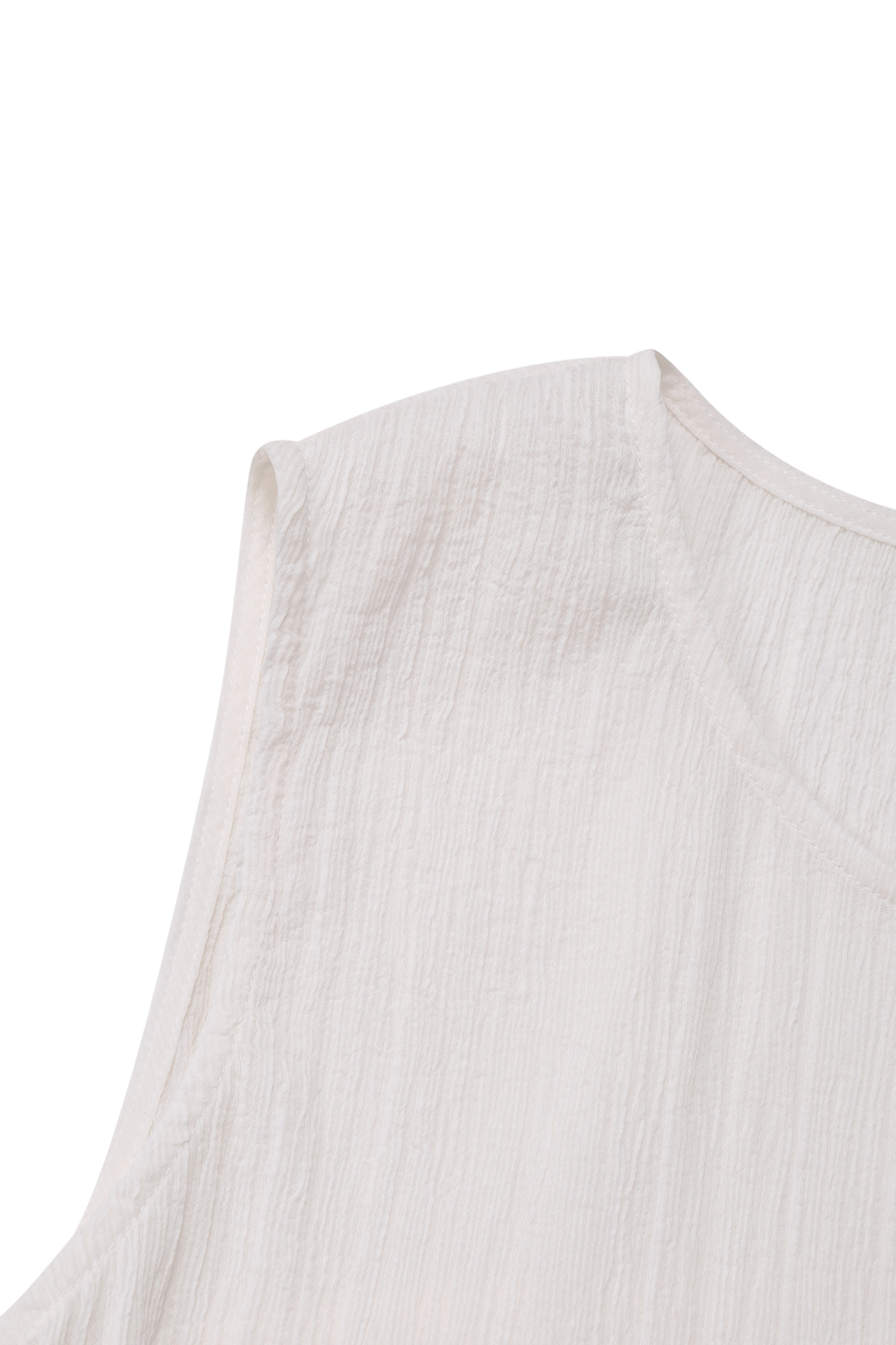 WRINKLED TEXTURE COTTON MINI DRESS made by YIBRI