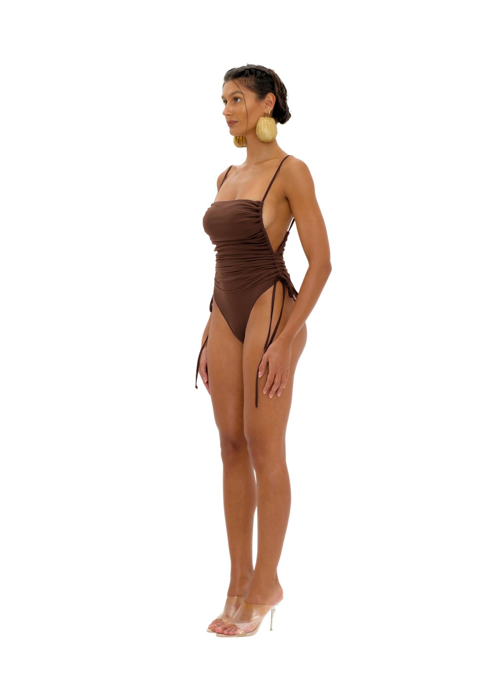 ADAN COCOA ONE PIECE SWIMSUIT made by Andrea Iyamah