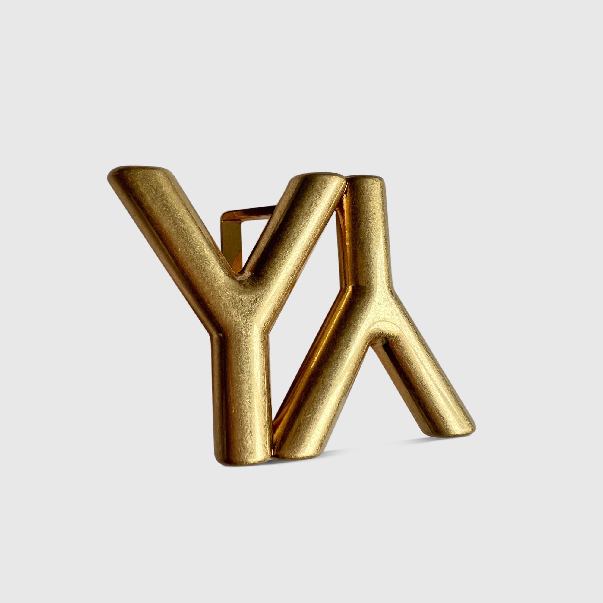 Monogram Buckle with belt calf hair leopard made by Yliana Yepez