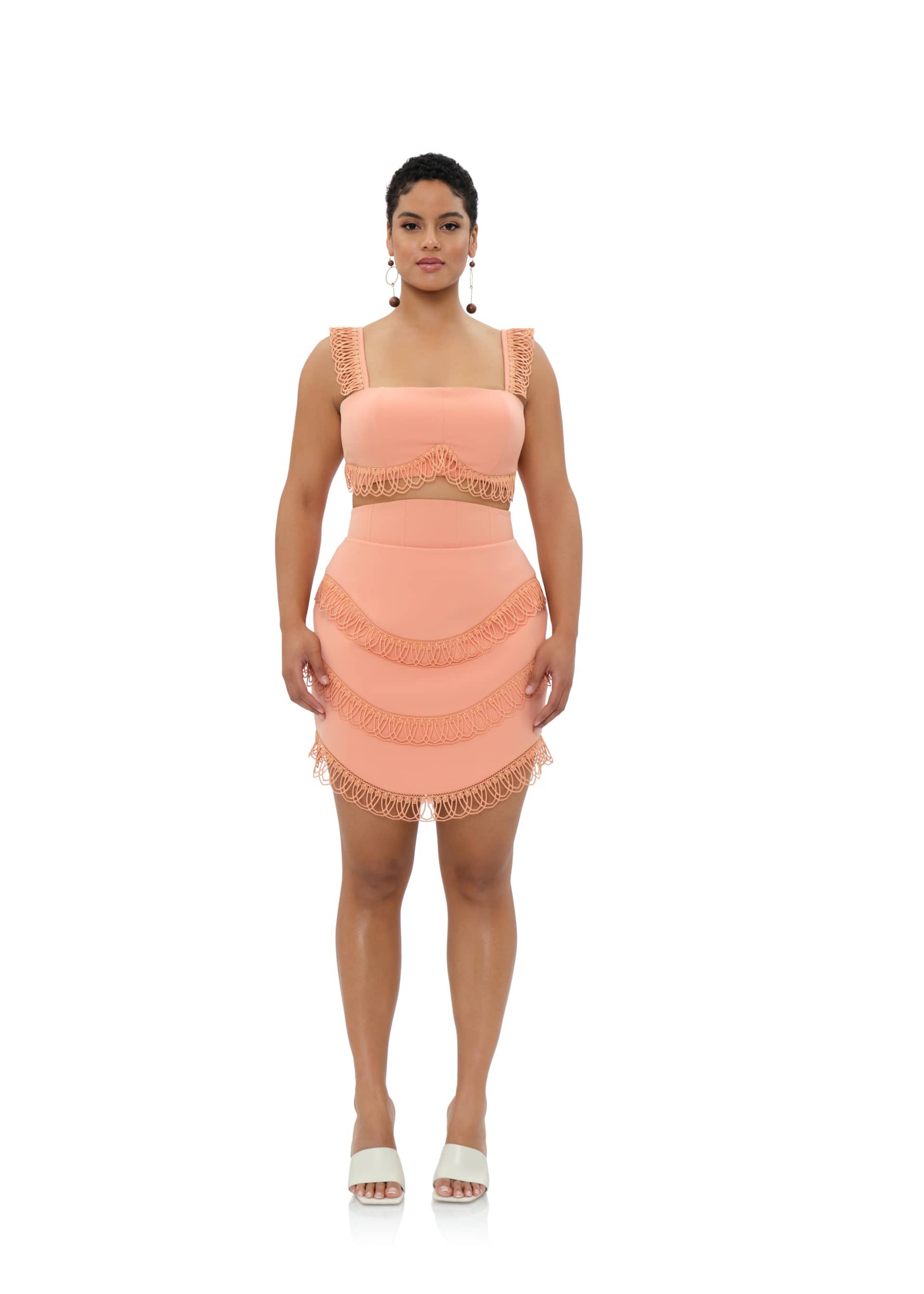 RIZO CORSET SKIRT - POWDER PEACH made by Andrea Iyamah