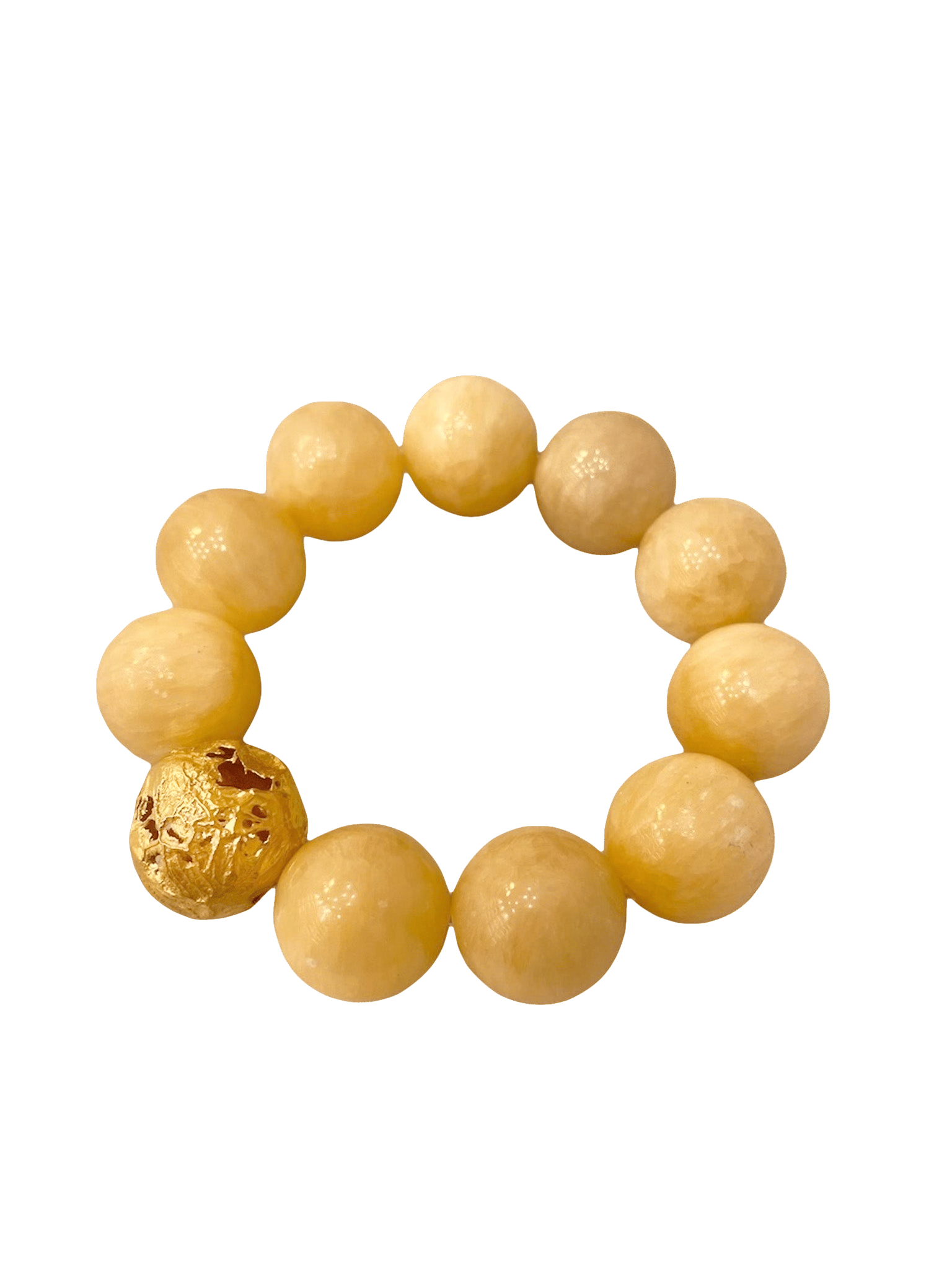 Honey Calcite Ball Bracelet made by Eva Remenyi