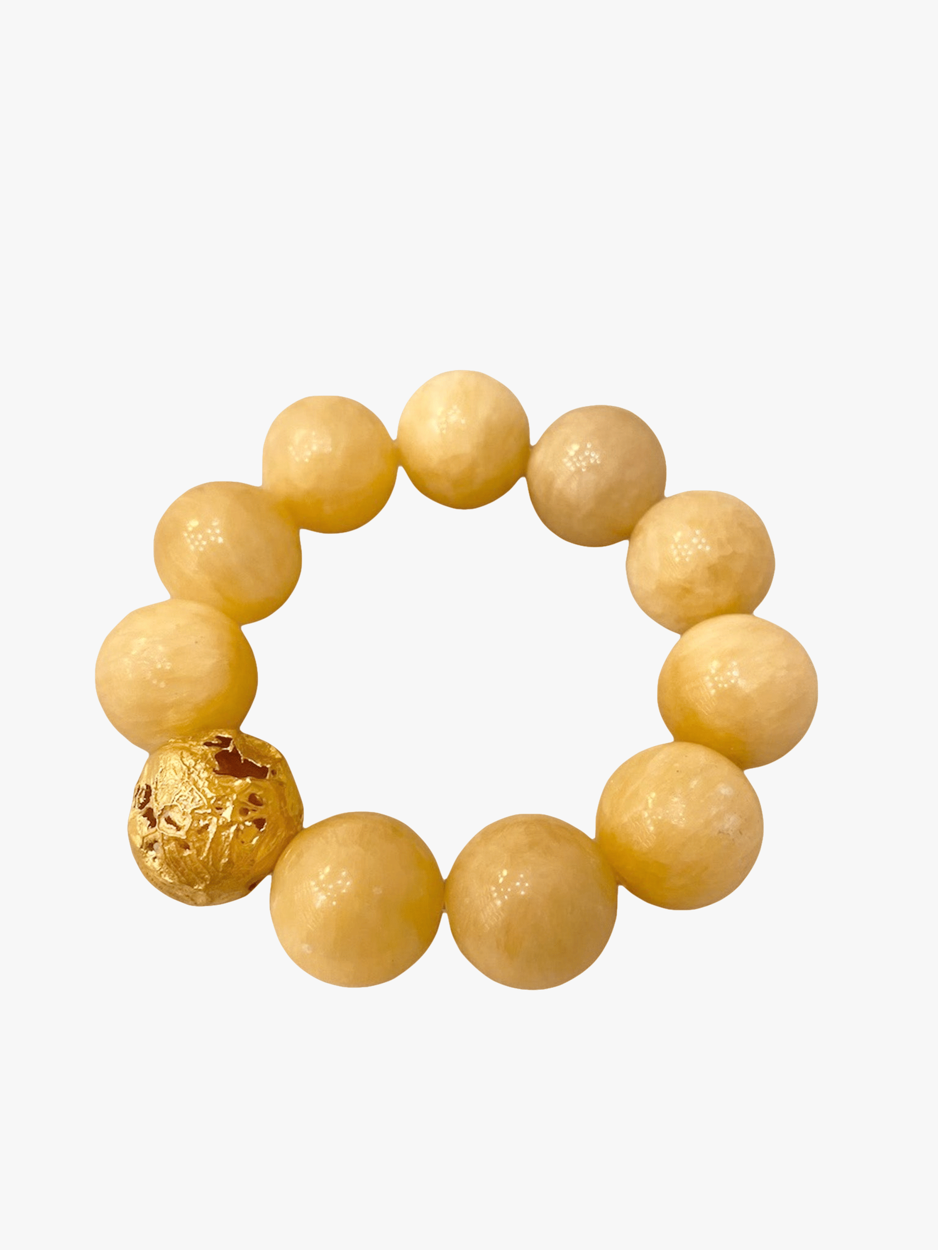 Honey Calcite Ball Bracelet made by Eva Remenyi
