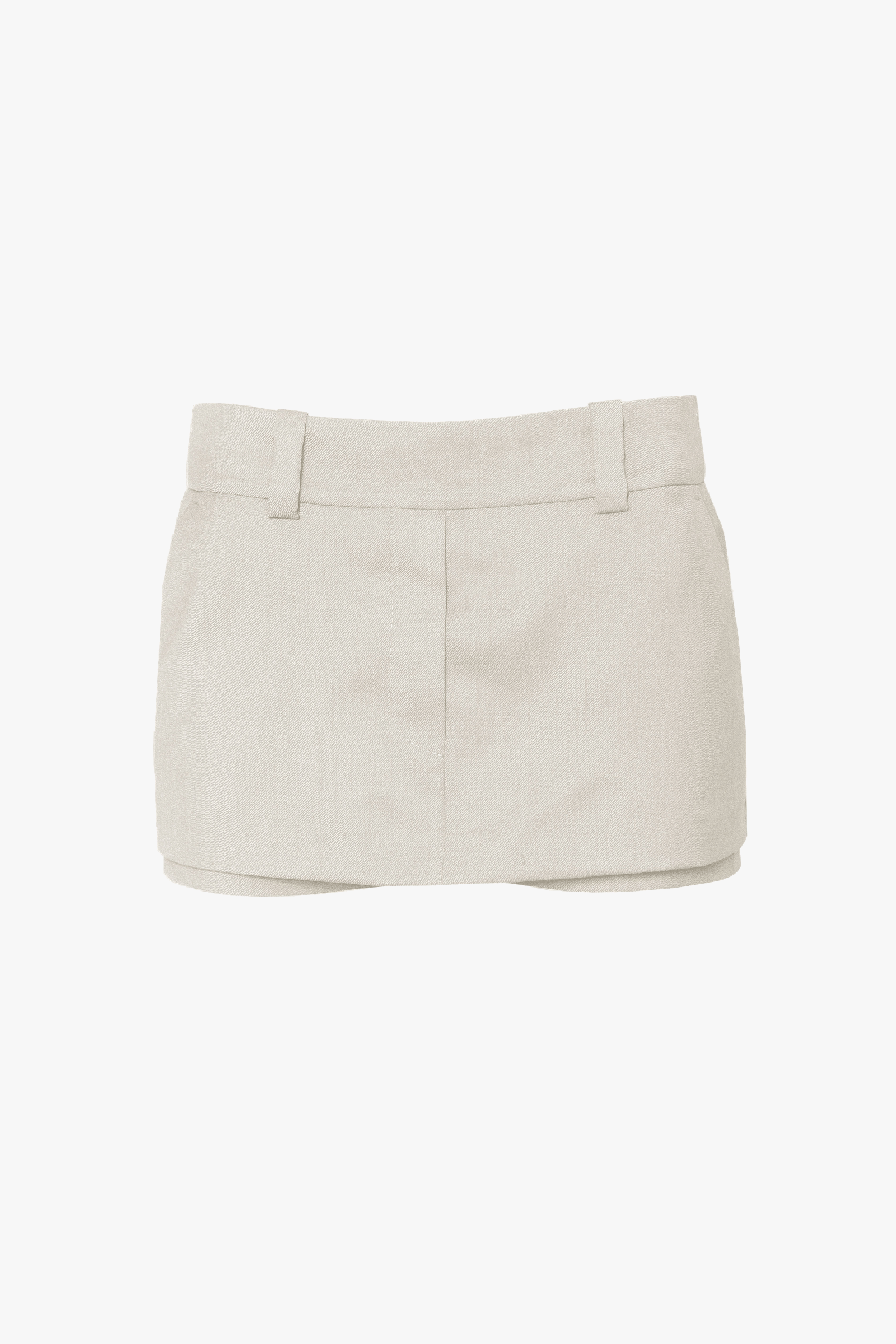 Wool Skort in White made by Vestiaire d'un Oiseau Libre