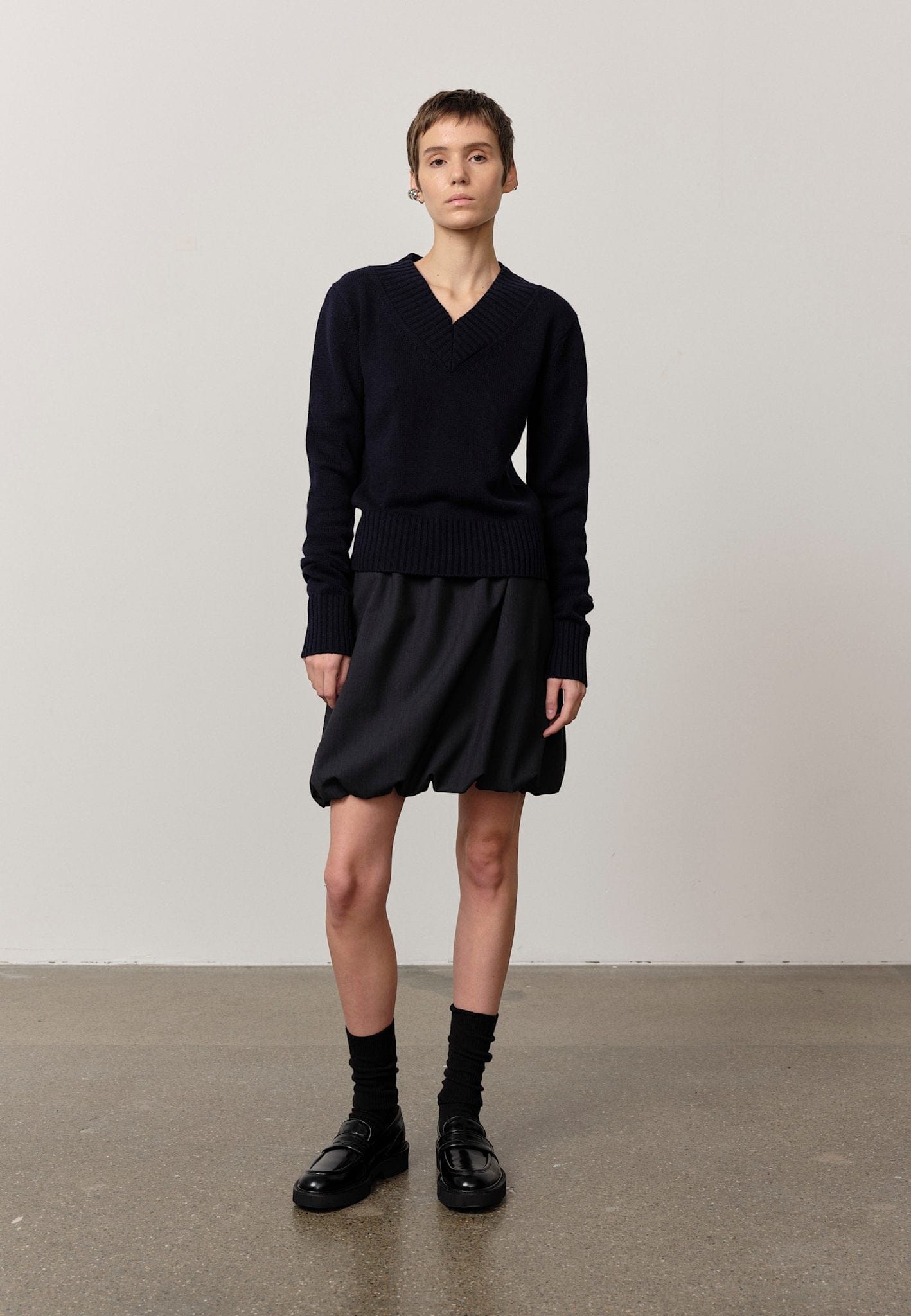 Evans Skirt - Navy Melange made by HERSKIND