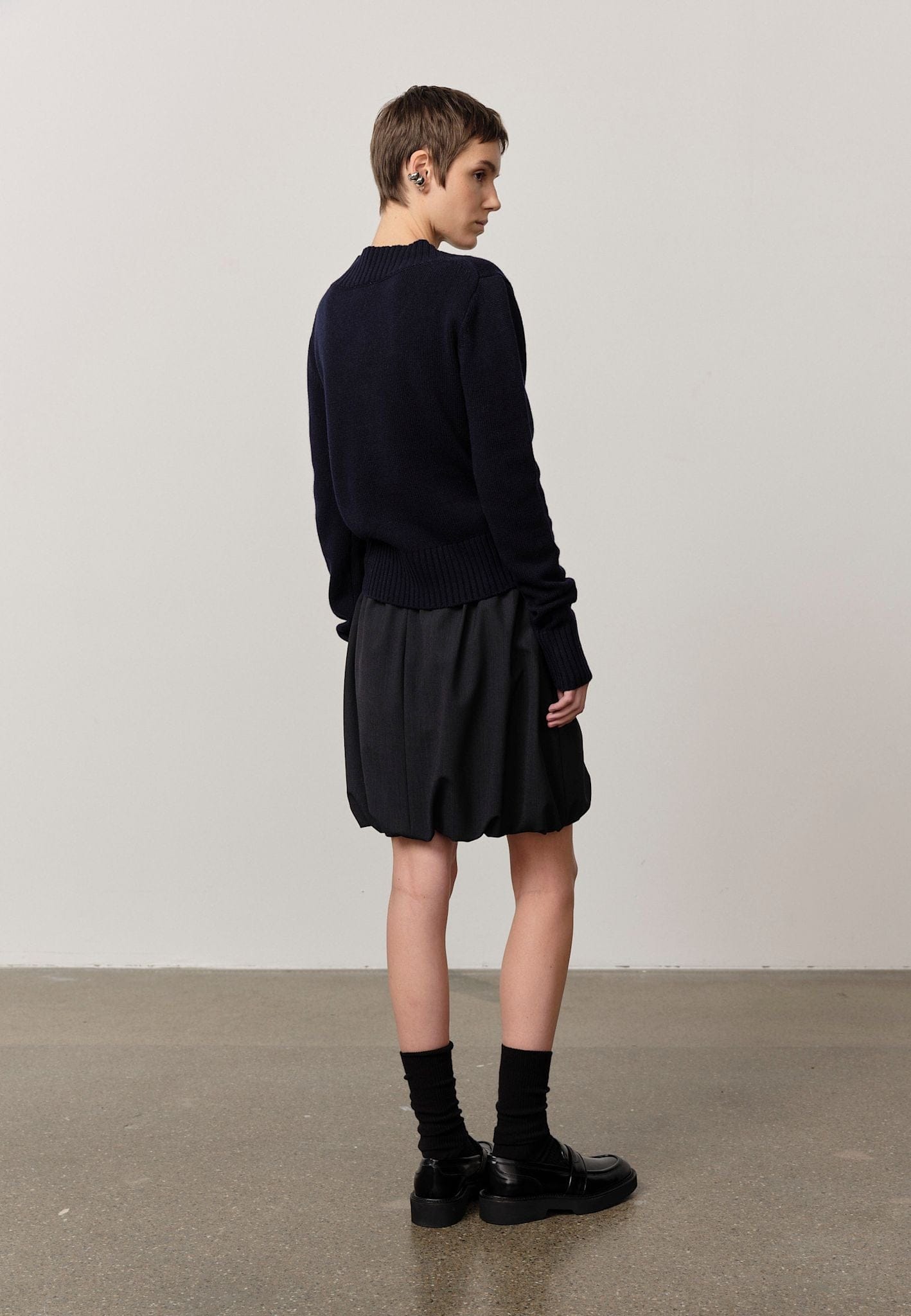 Evans Skirt - Navy Melange made by HERSKIND
