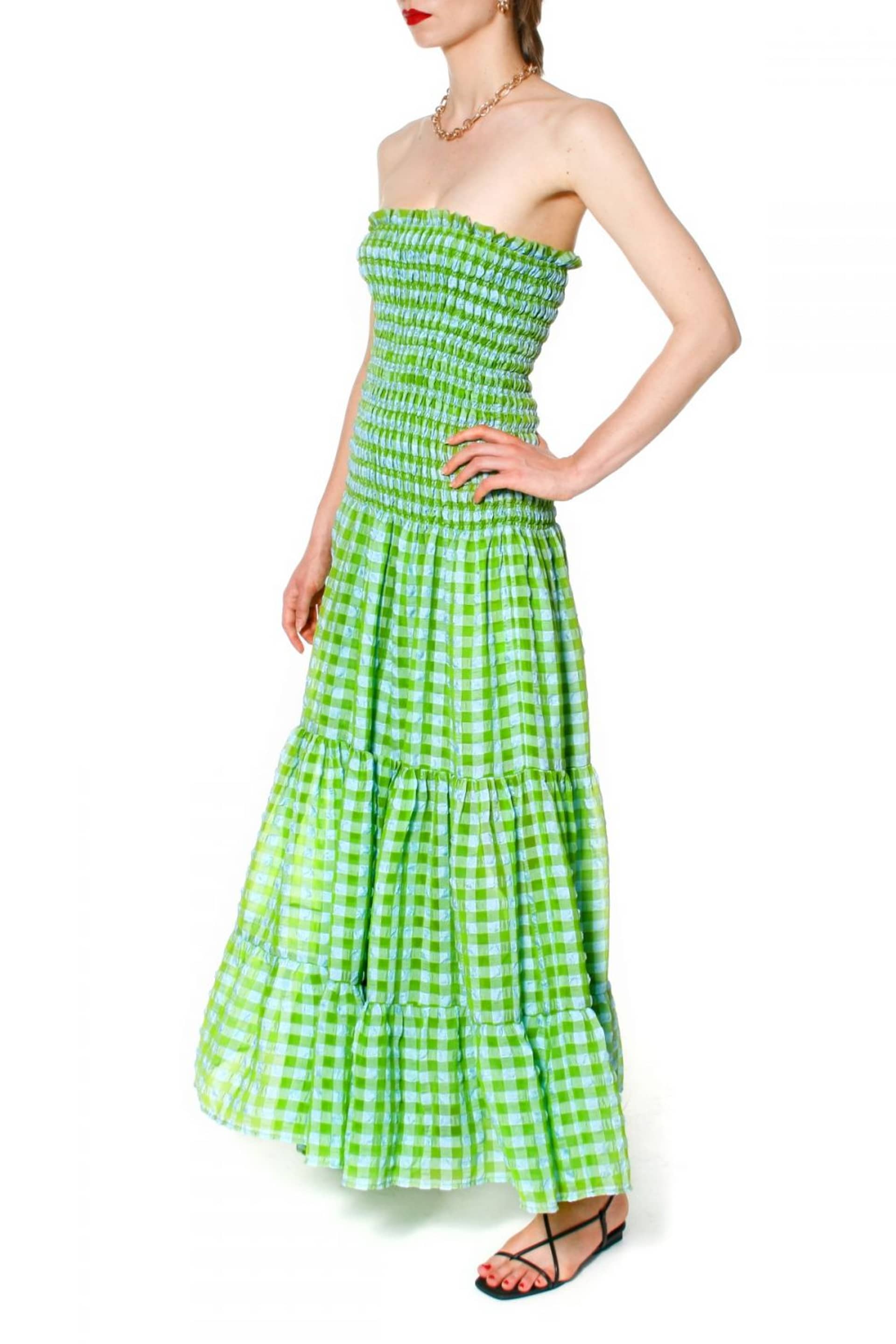 Dress Maya Tender Shoots in Green made by HALEWSKI