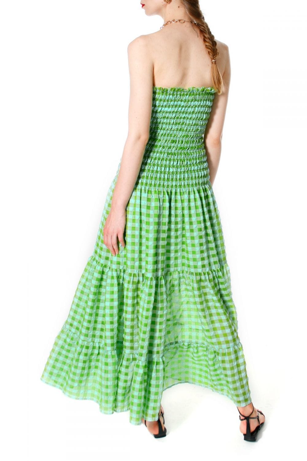 Dress Maya Tender Shoots in Green made by HALEWSKI