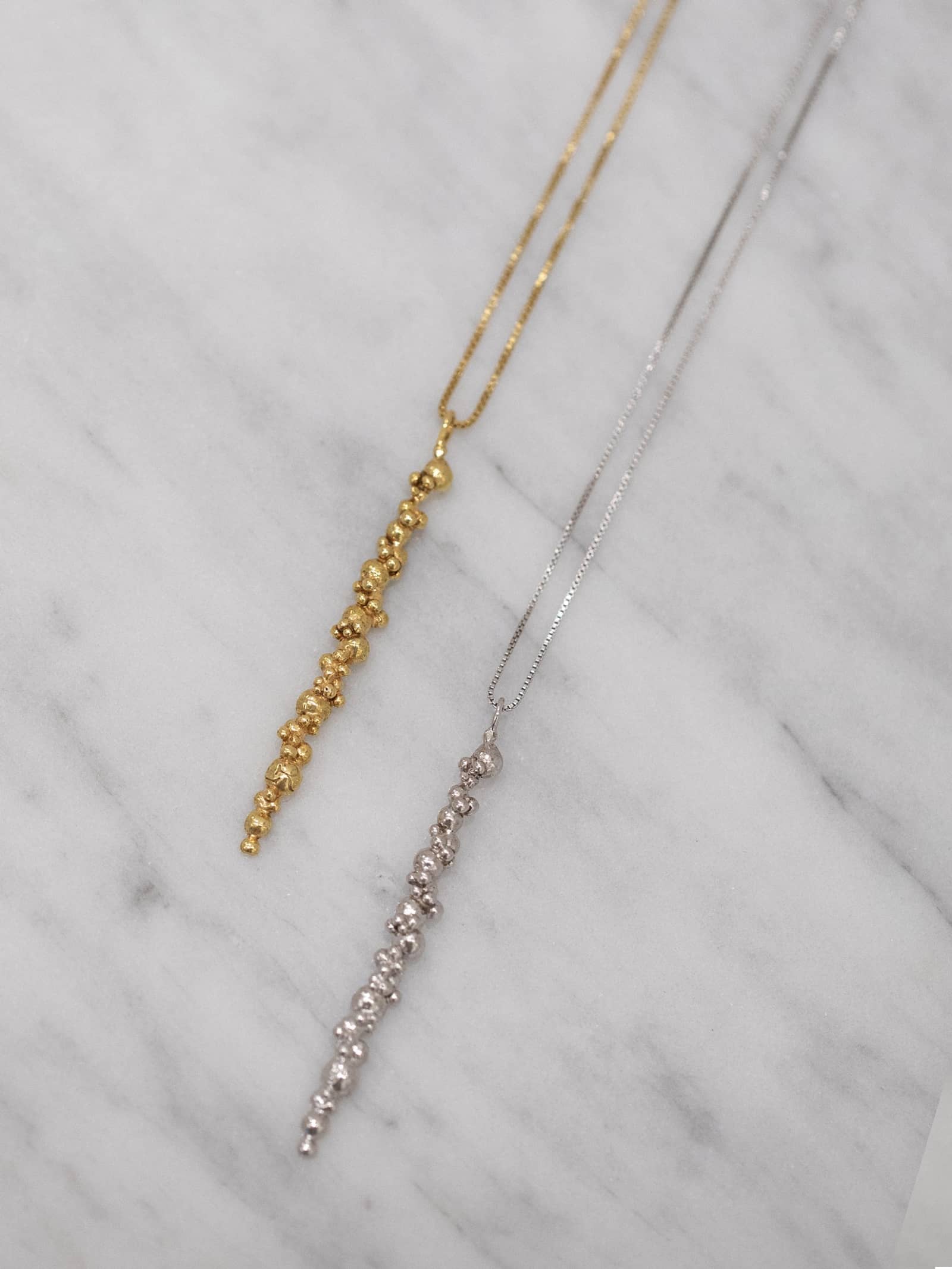 Céleste Deux Necklace Silver in Silver made by Eva Remenyi