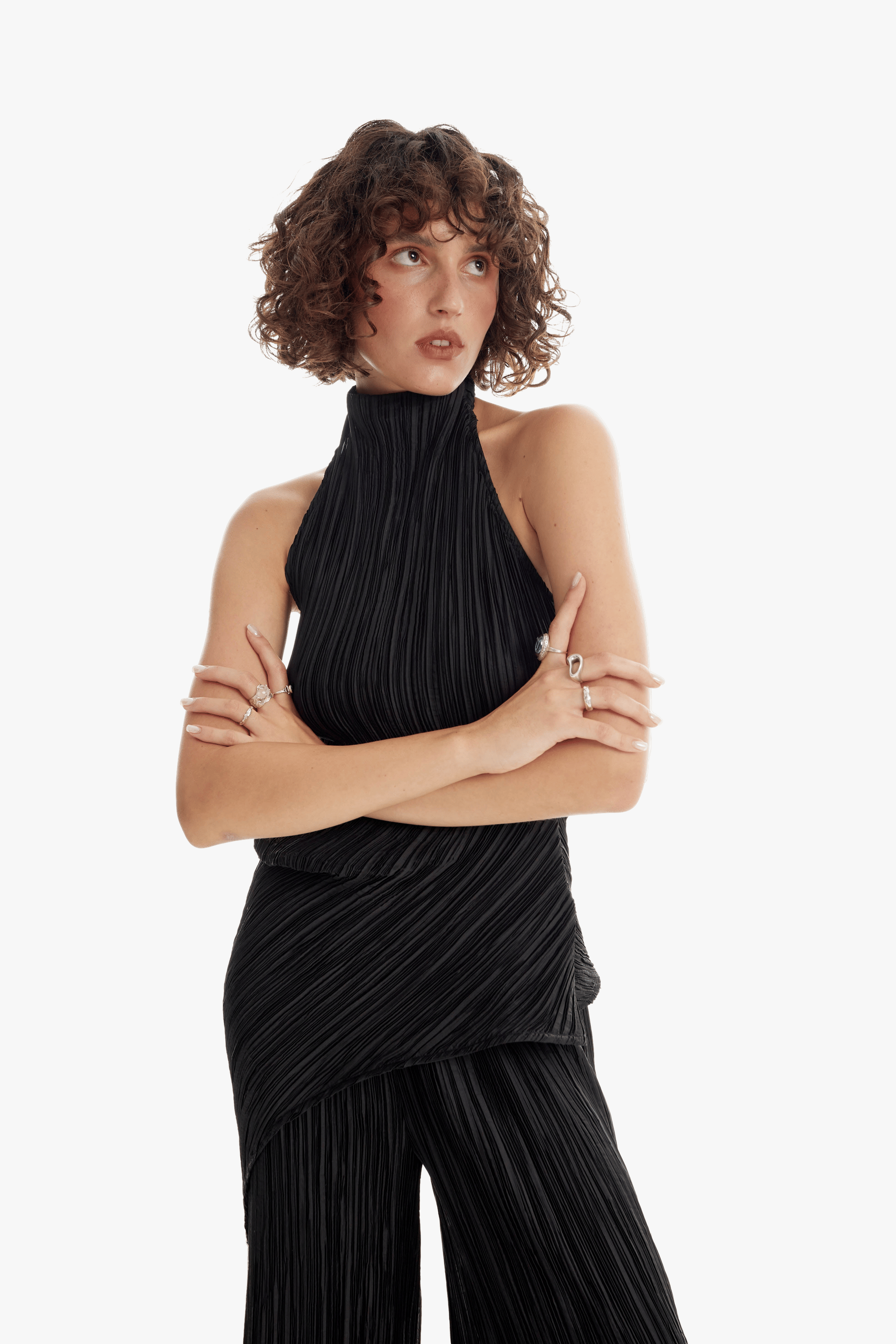 Open back asymmetric TOP made by Tamar Keburia