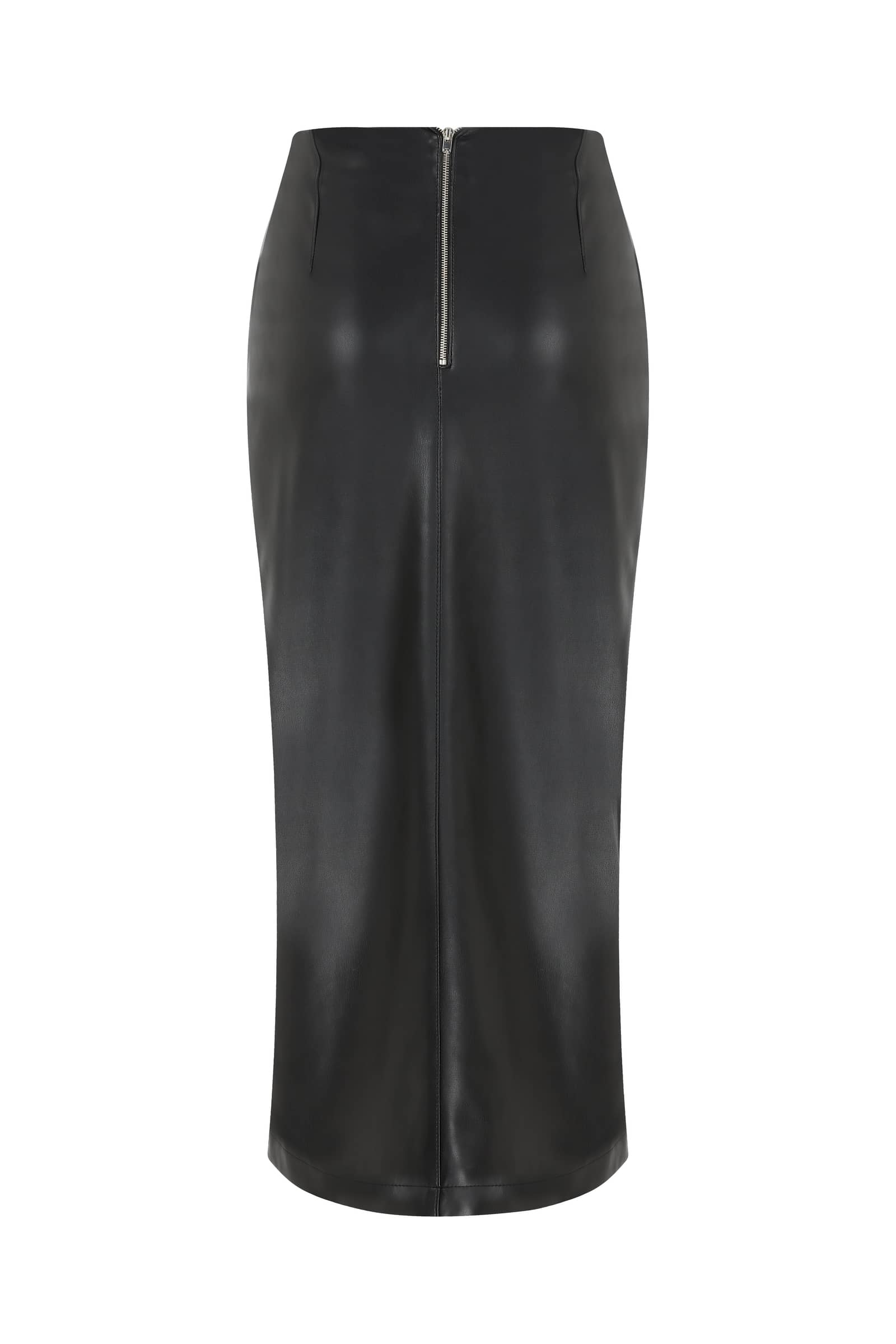Lea Vegan Leather Maxi Skirt in Black made by Nazli Ceren